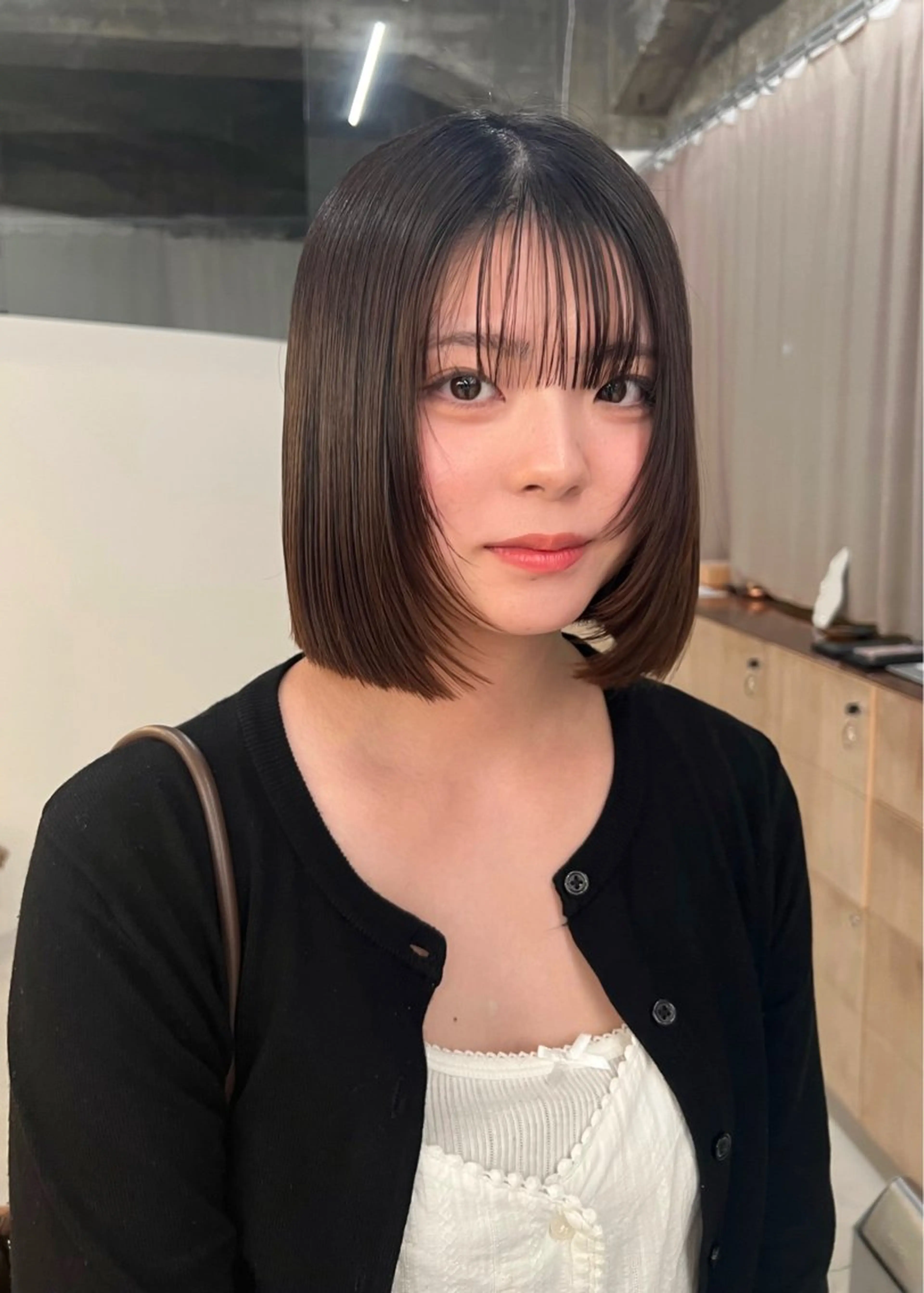 ミディアム カット ヘアカラー the hinc所属・miyu /大阪 /レイヤーカットのヘアスタイル