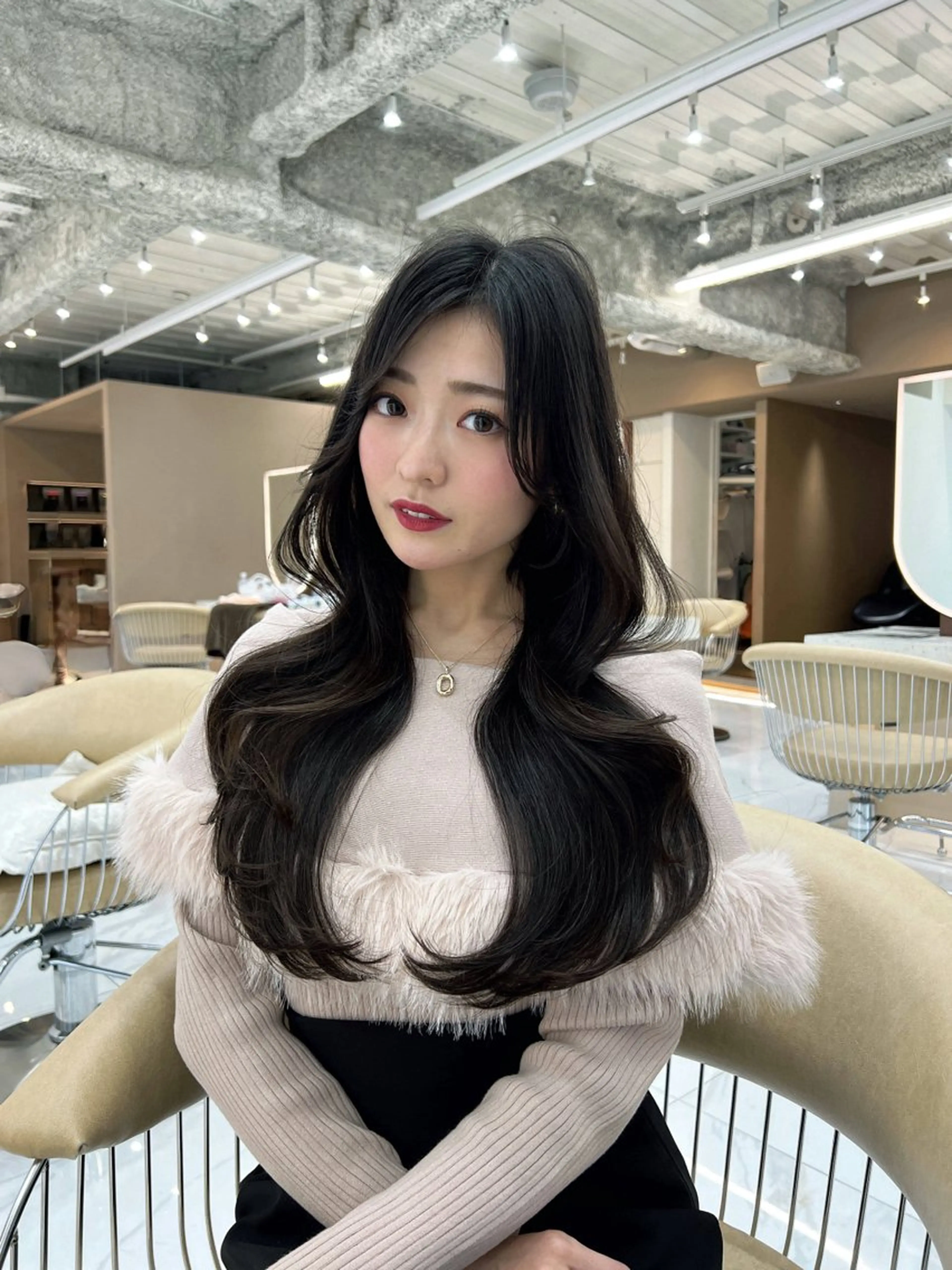 ロング カット ヘアカラー トリートメント 透明感カラー/ 髪質改善/松沢州途のヘアスタイル