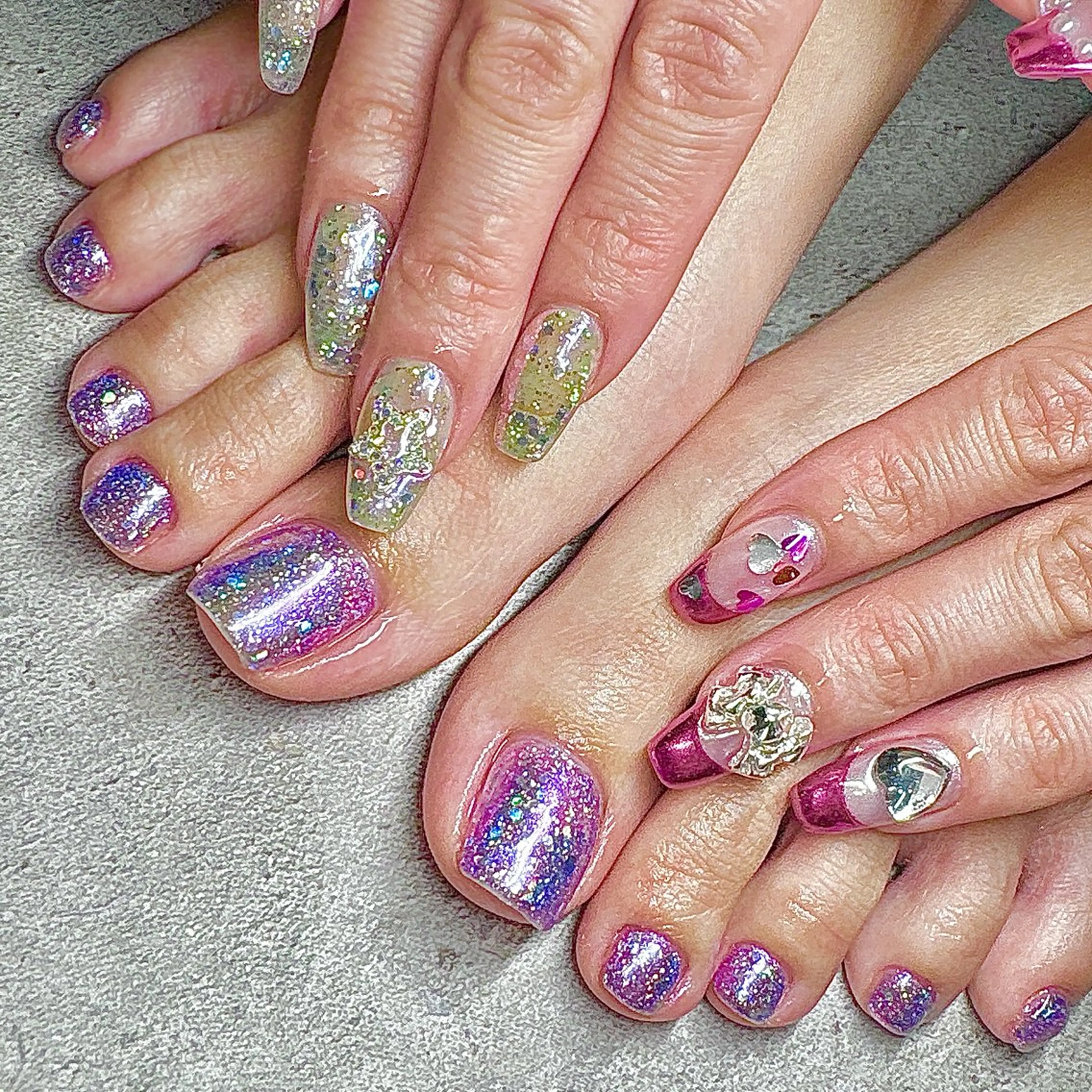 ネイル フットネイル ジェルネイル しば まなみのネイルデザイン