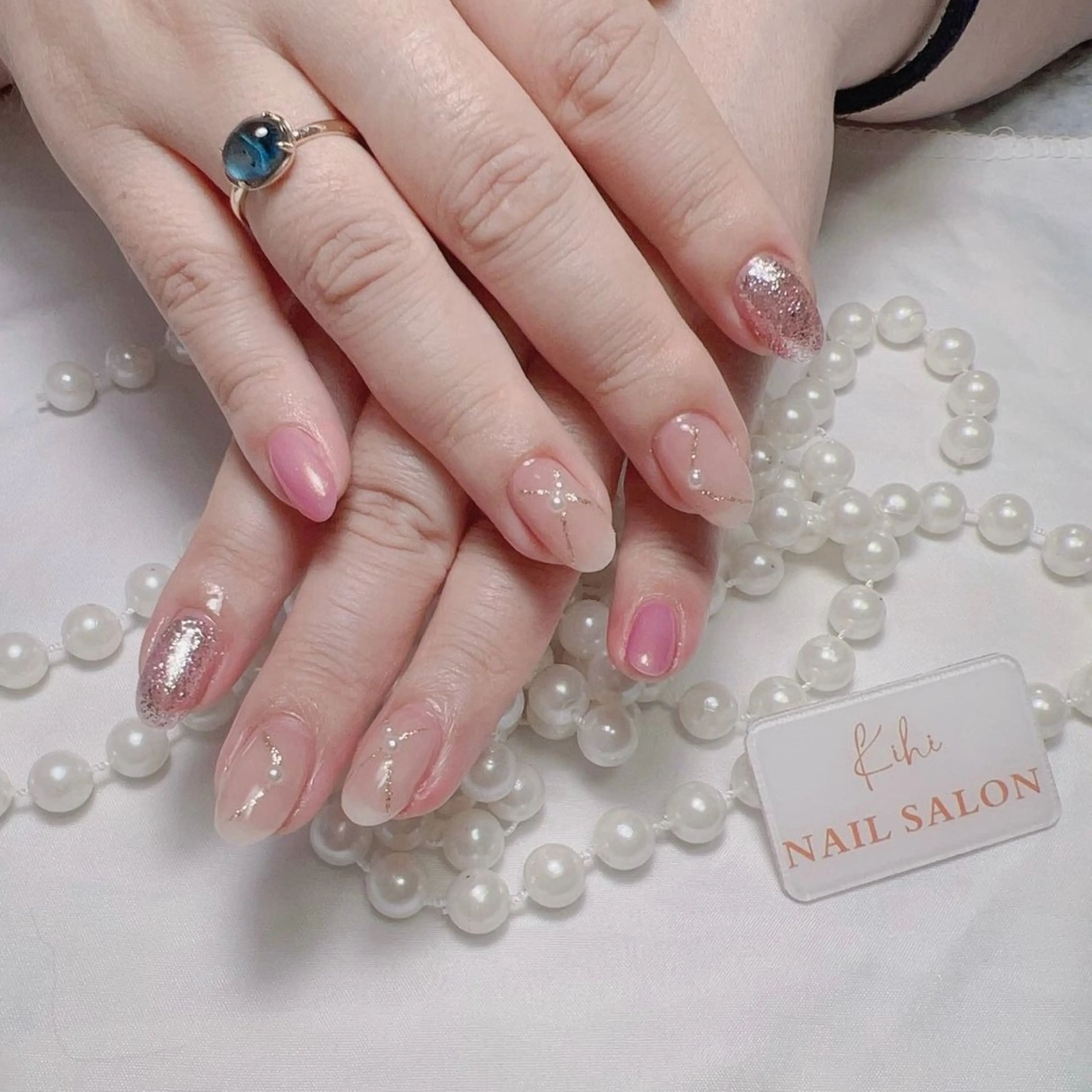 ネイル アートネイル フレンチネイル ジェルネイル グラデーション 韓国ネイル ハンドネイル 💕鈴木ユリ パラジェル/オフ無料のネイルデザイン