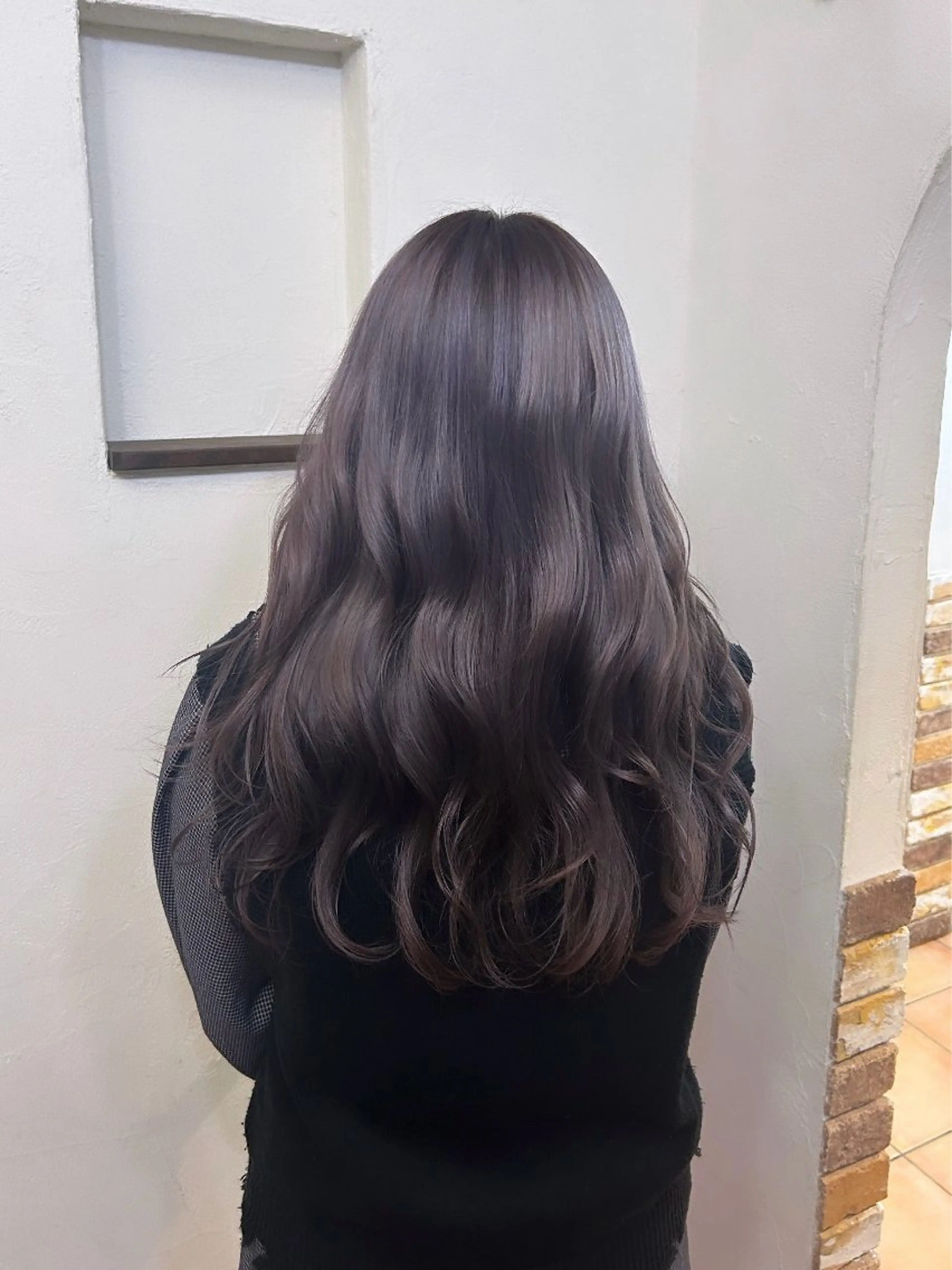 カラー ブリーチ グレージュ ラベンダーカラー ラベンダーグレージュ ラベンダーグレー ヘアカラー トリートメント たきぐち さくらのヘアスタイル