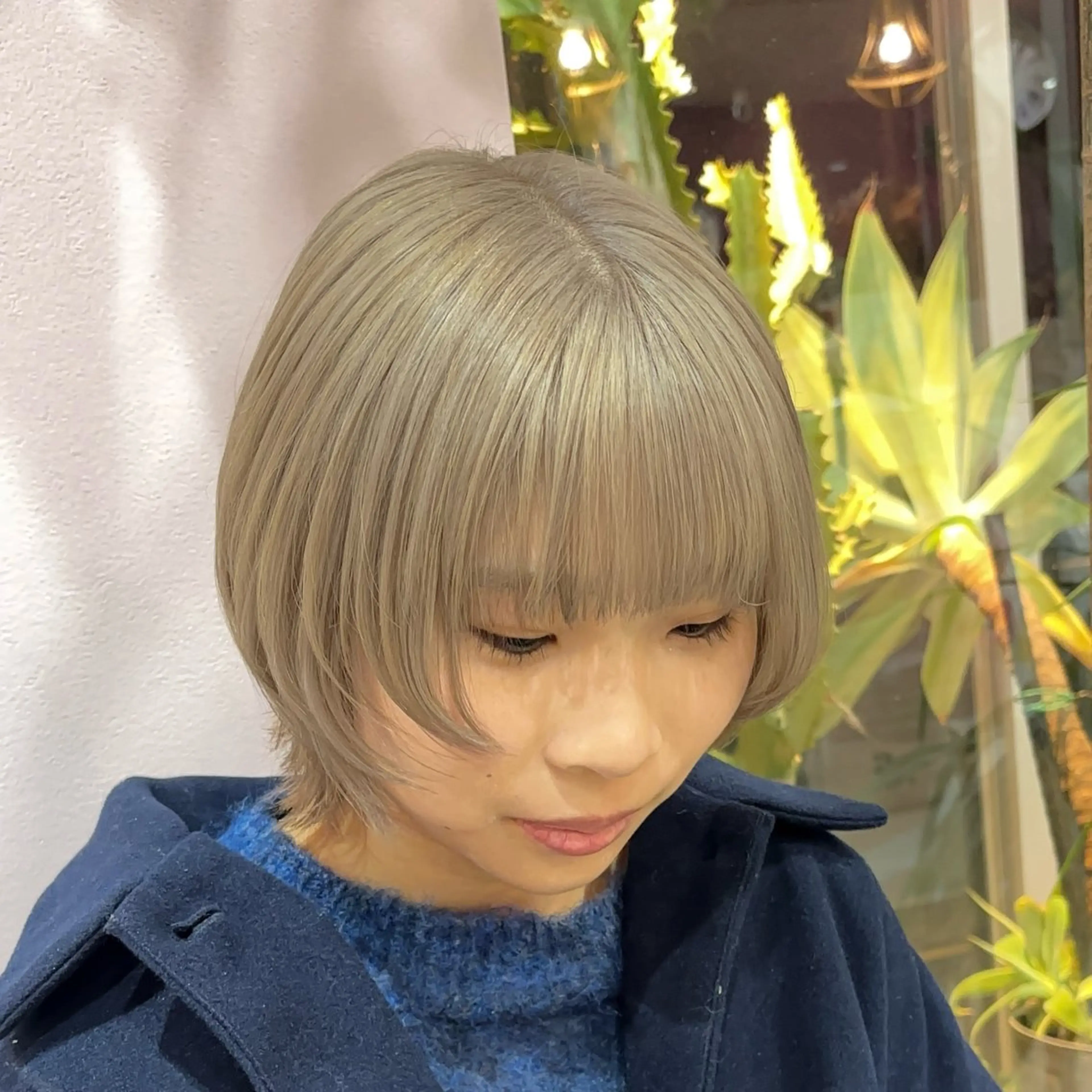 ショート カラー ベージュカラー ブリーチ ケアブリーチ 透明感/ダブル カラー🧸こころのヘアスタイル