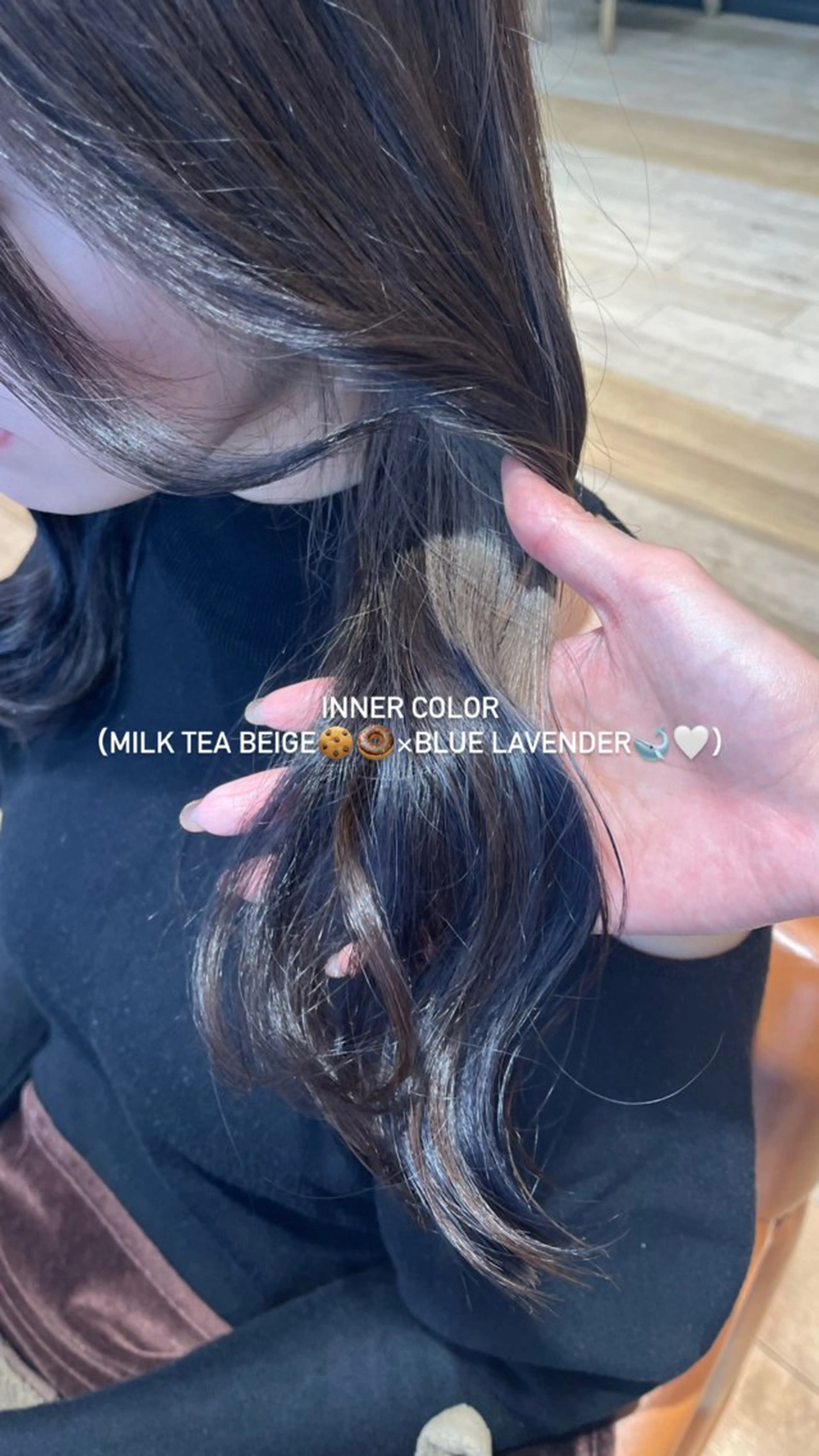 ロング カラー KOKORO 中村 朱里のヘアスタイル