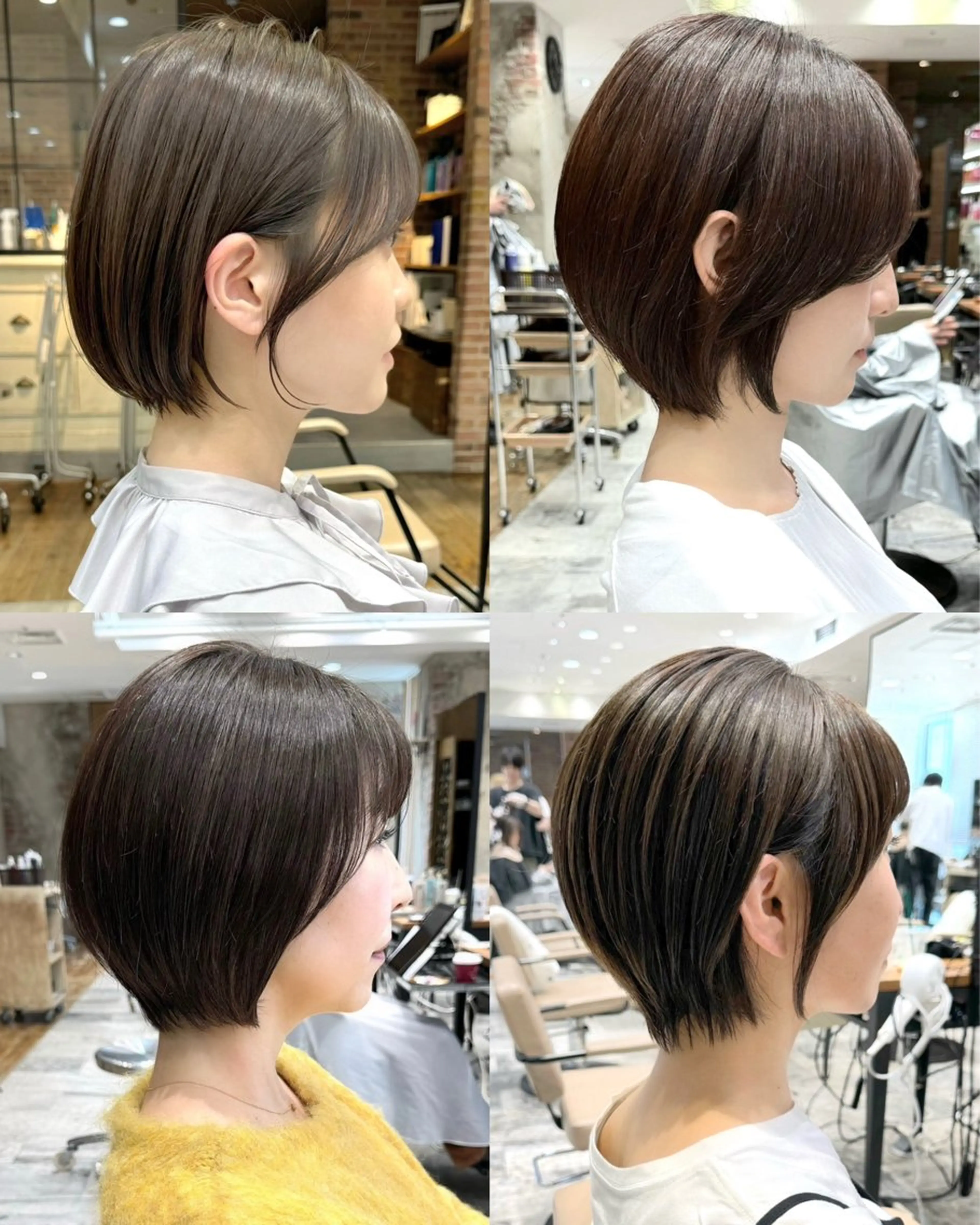 ショート カラー カット ヘアカラー トリートメント 💍新宿ショート 💍岩田莉奈のヘアスタイル