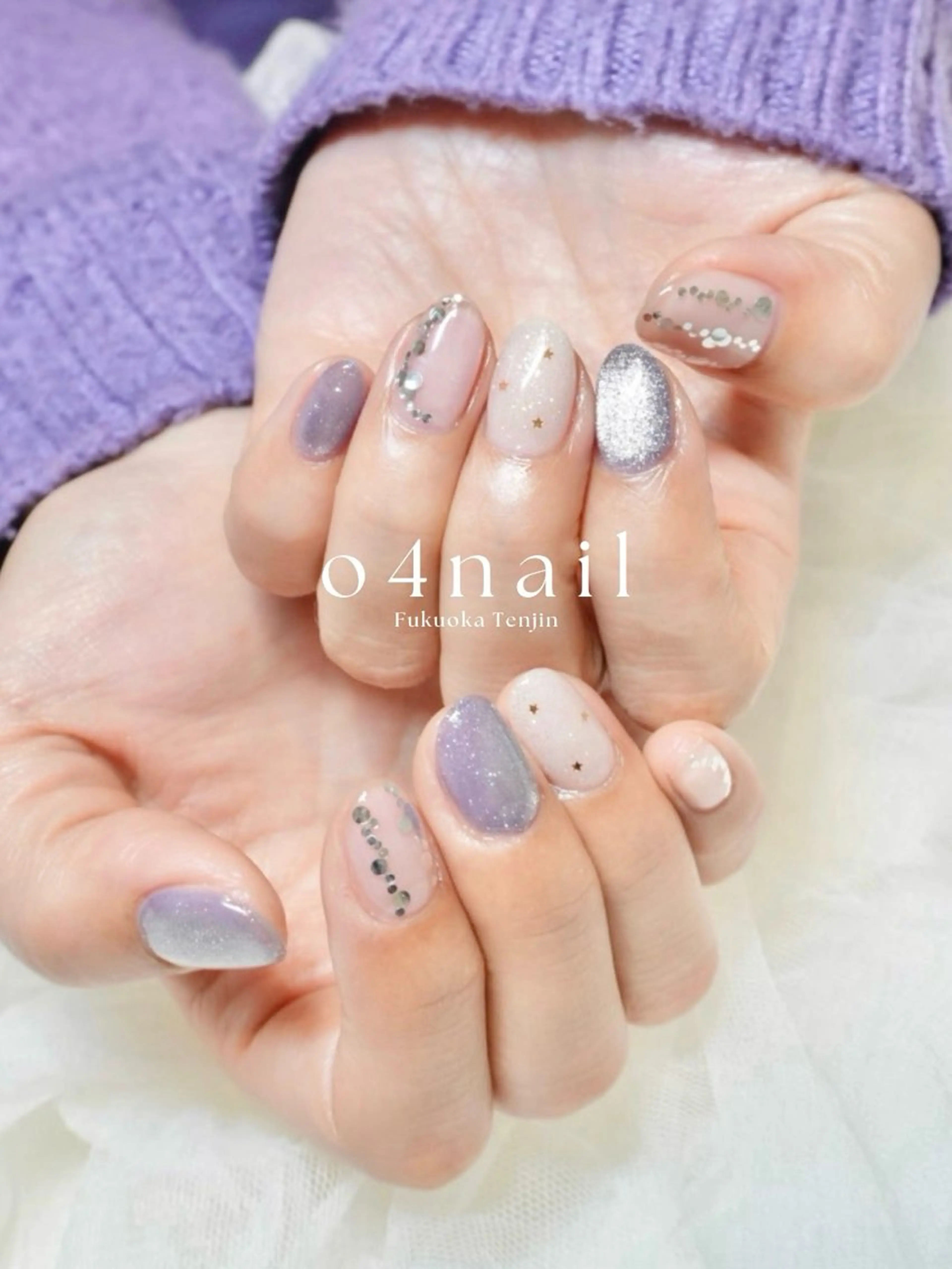 ネイル ブルー 春ネイル ハンドネイル SALON VILLAGE tenjin所属・o4nail___ ARISAのネイルデザイン