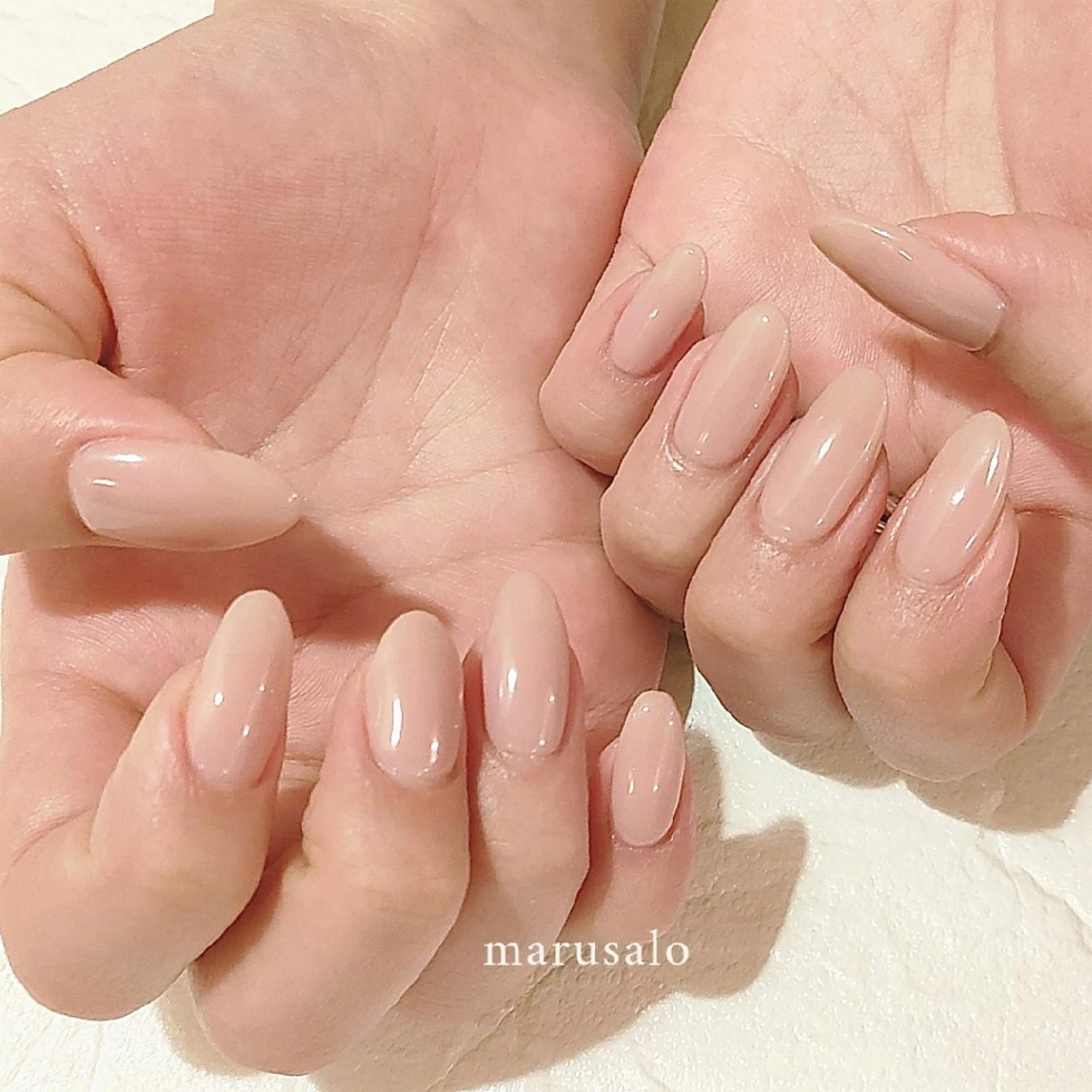 ネイル オフィスネイル ワンカラーネイル シンプルネイル ハンドネイル marusalo nailのネイルデザイン