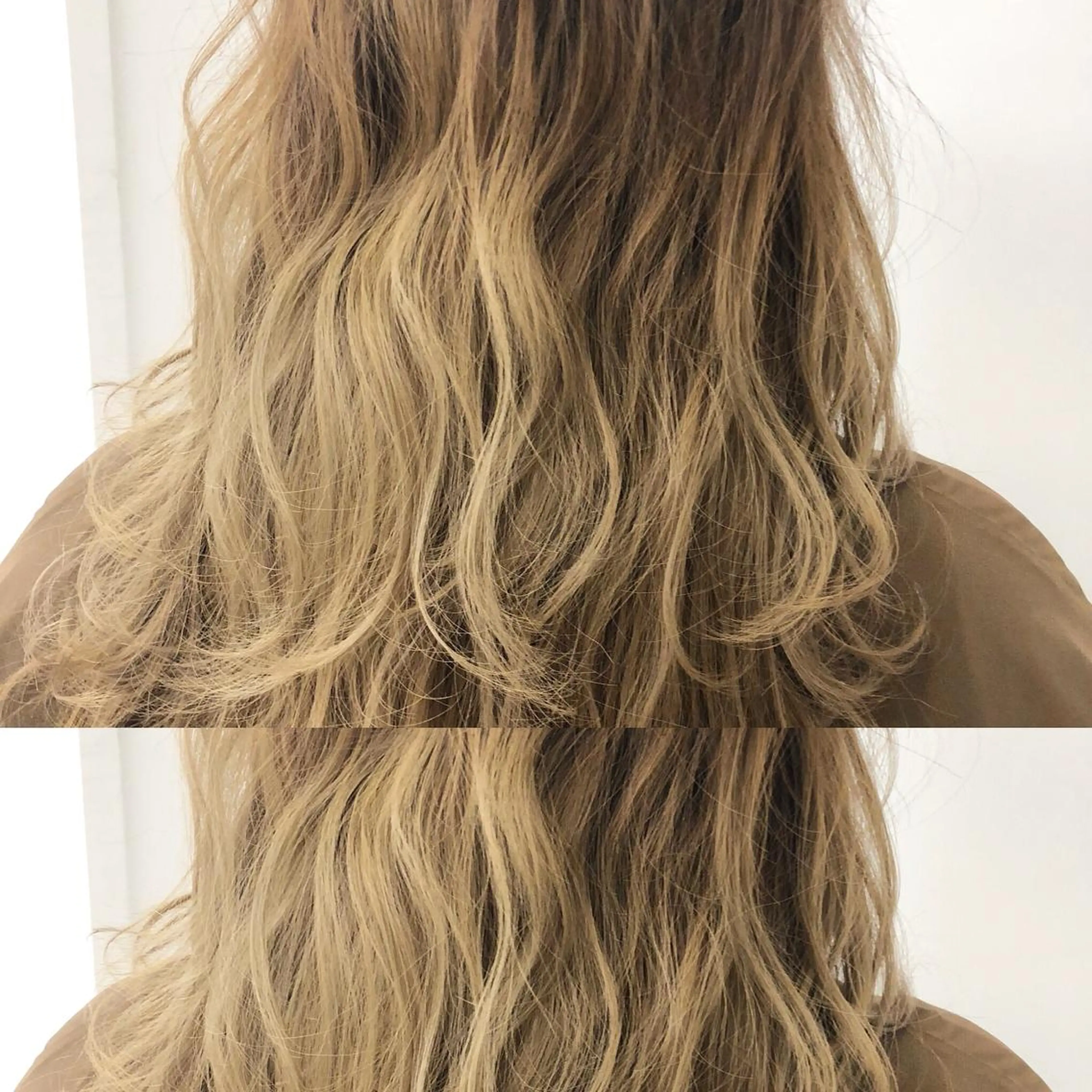 ロング カラー アッシュ バレイヤージュ 透明感カラー グラデーションカラー グレージュ レイヤー/韓国/ 顔周り/しんやのヘアスタイル