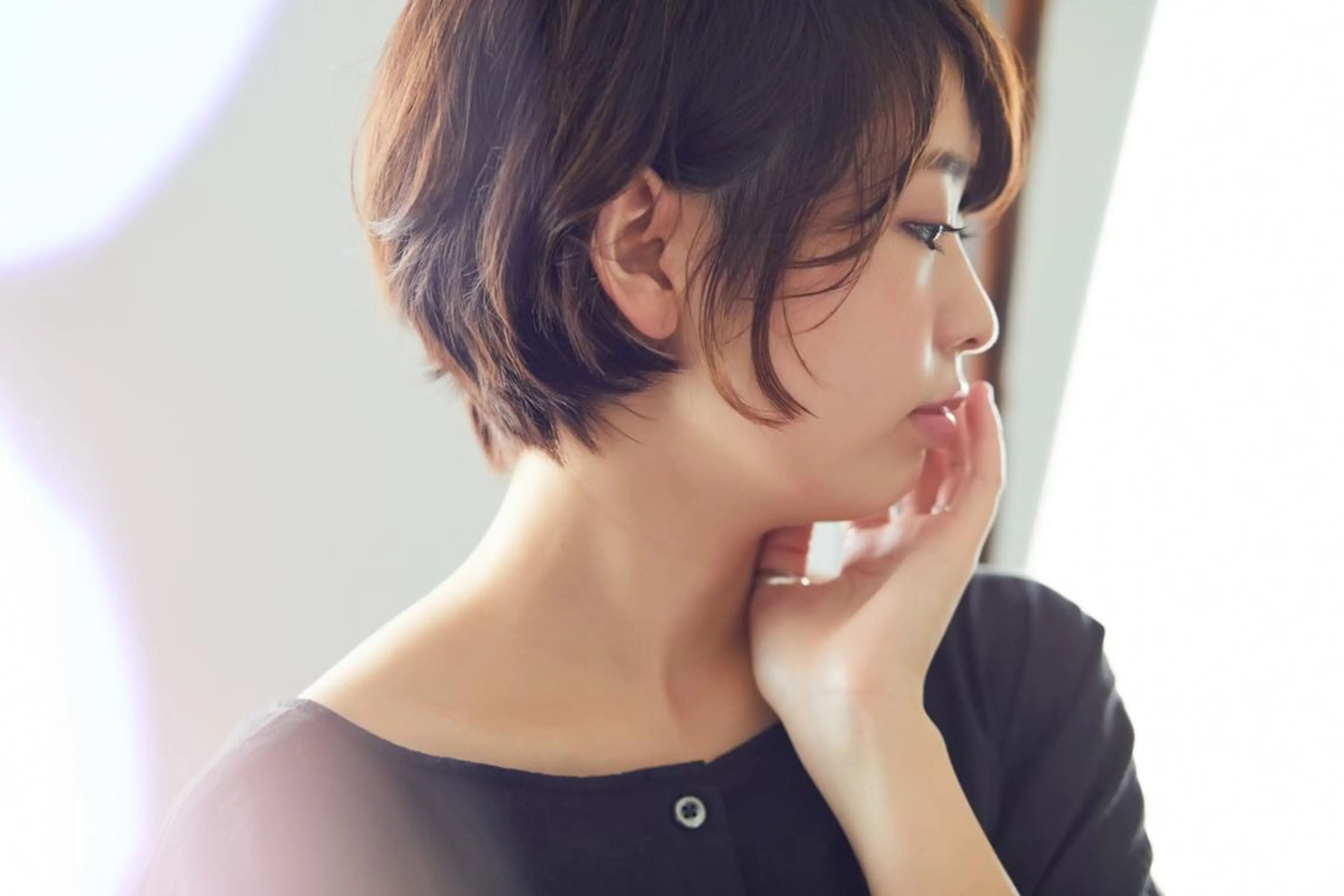 ミディアム パーマ カラー 頭皮ケア&髪質改善 美容室Atomのヘアスタイル