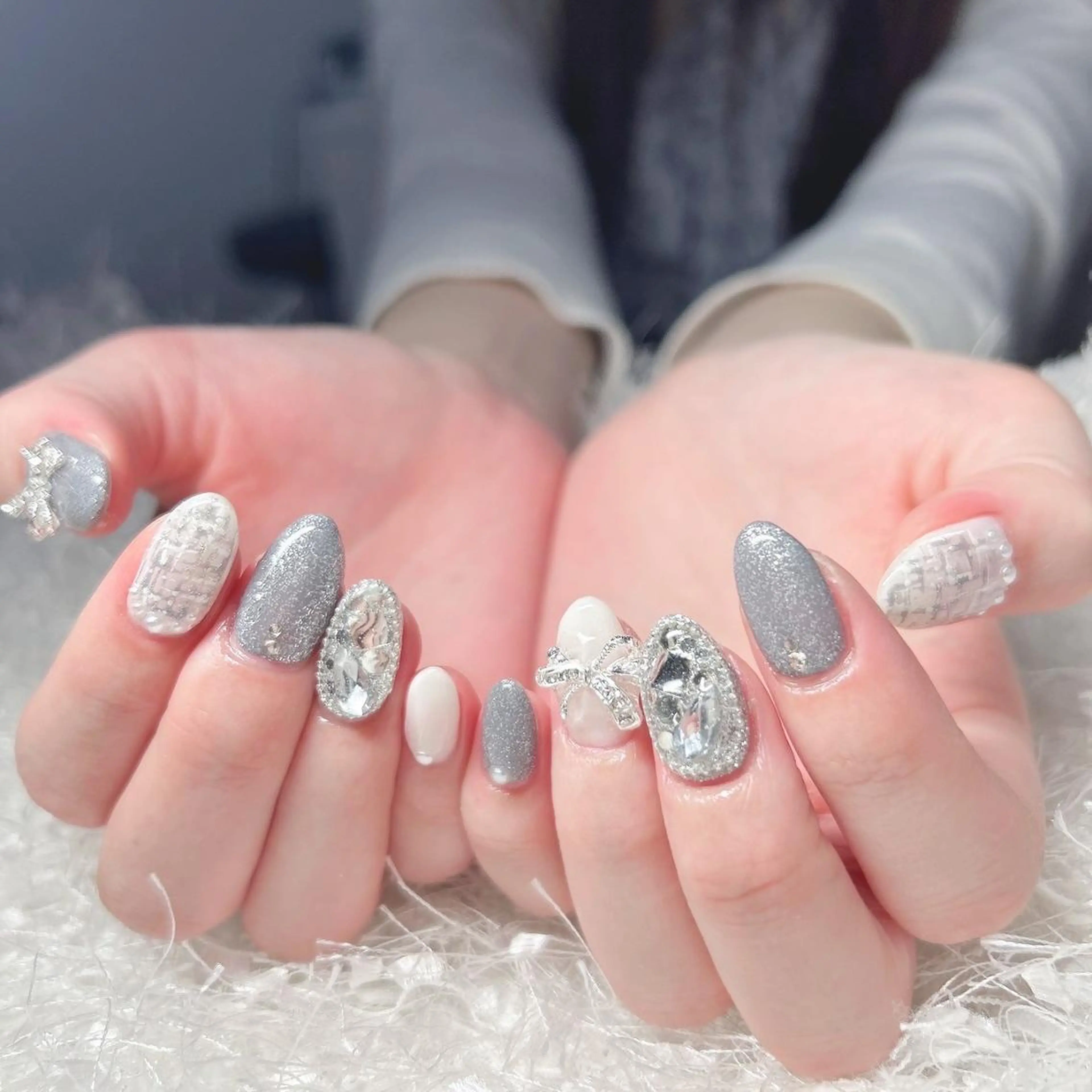 ネイル 長さ出し フレンチネイル ジェルネイル グラデーション 韓国ネイル ハンドネイル Nail&eye Belire 新宿のネイルデザイン