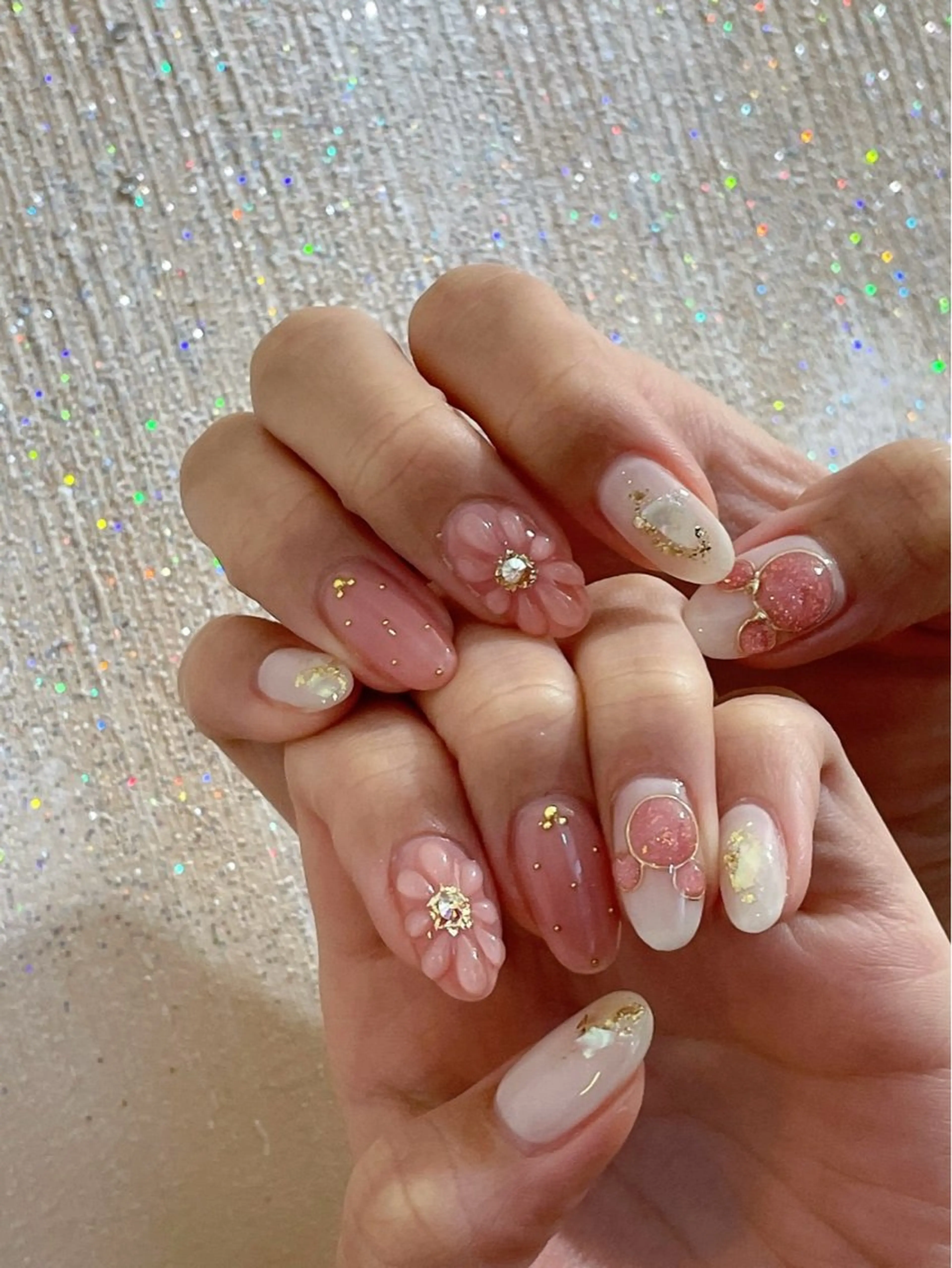 ネイル オーロラネイル フットネイル フレンチネイル ジェルネイル マグネットネイル kiki nail たまプラーザのネイルデザイン