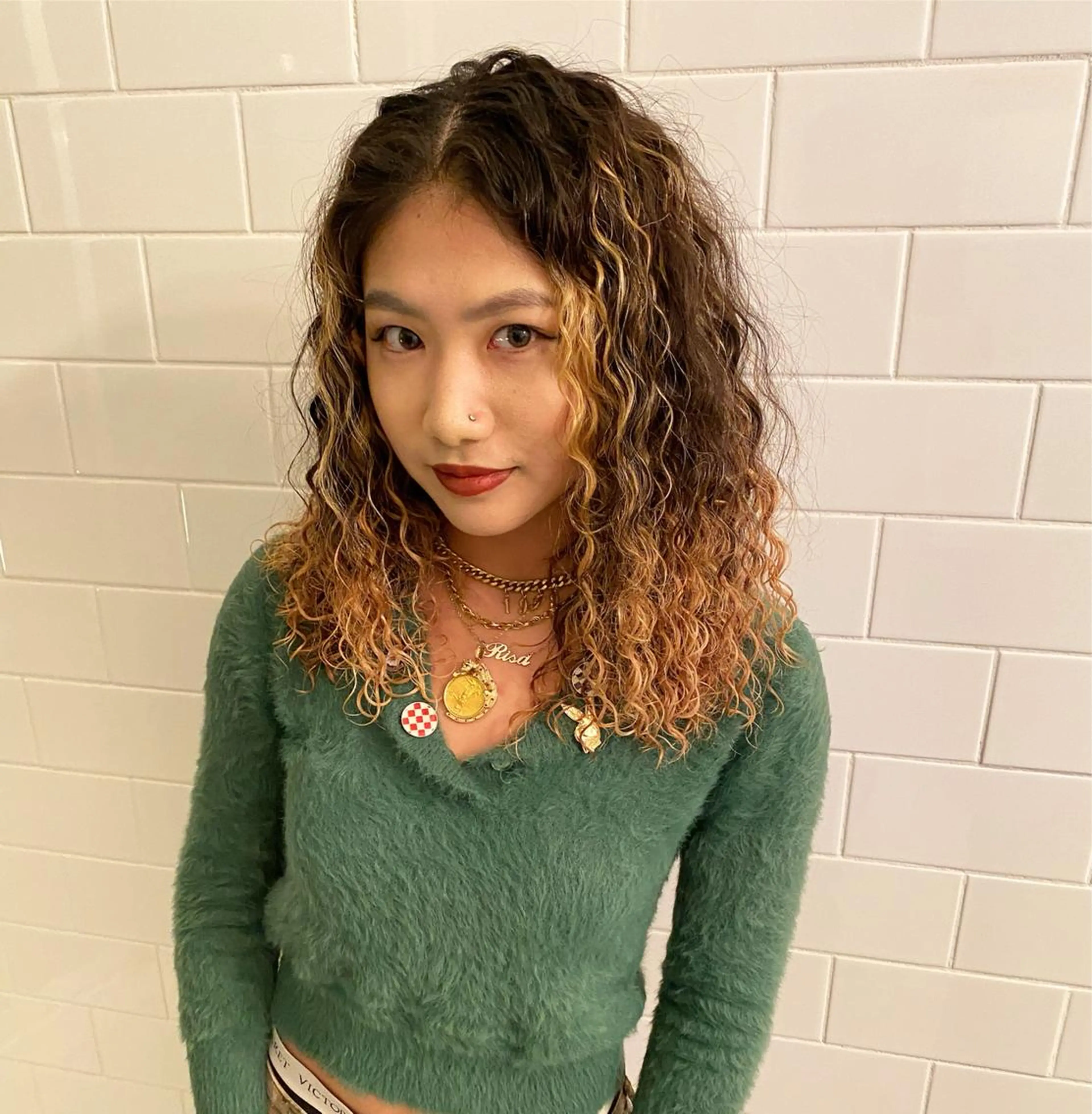 セミロング カラー パーマ ヘアアレンジ キッズ ネイル マツエク・マツパ 中元 淳のヘアスタイル