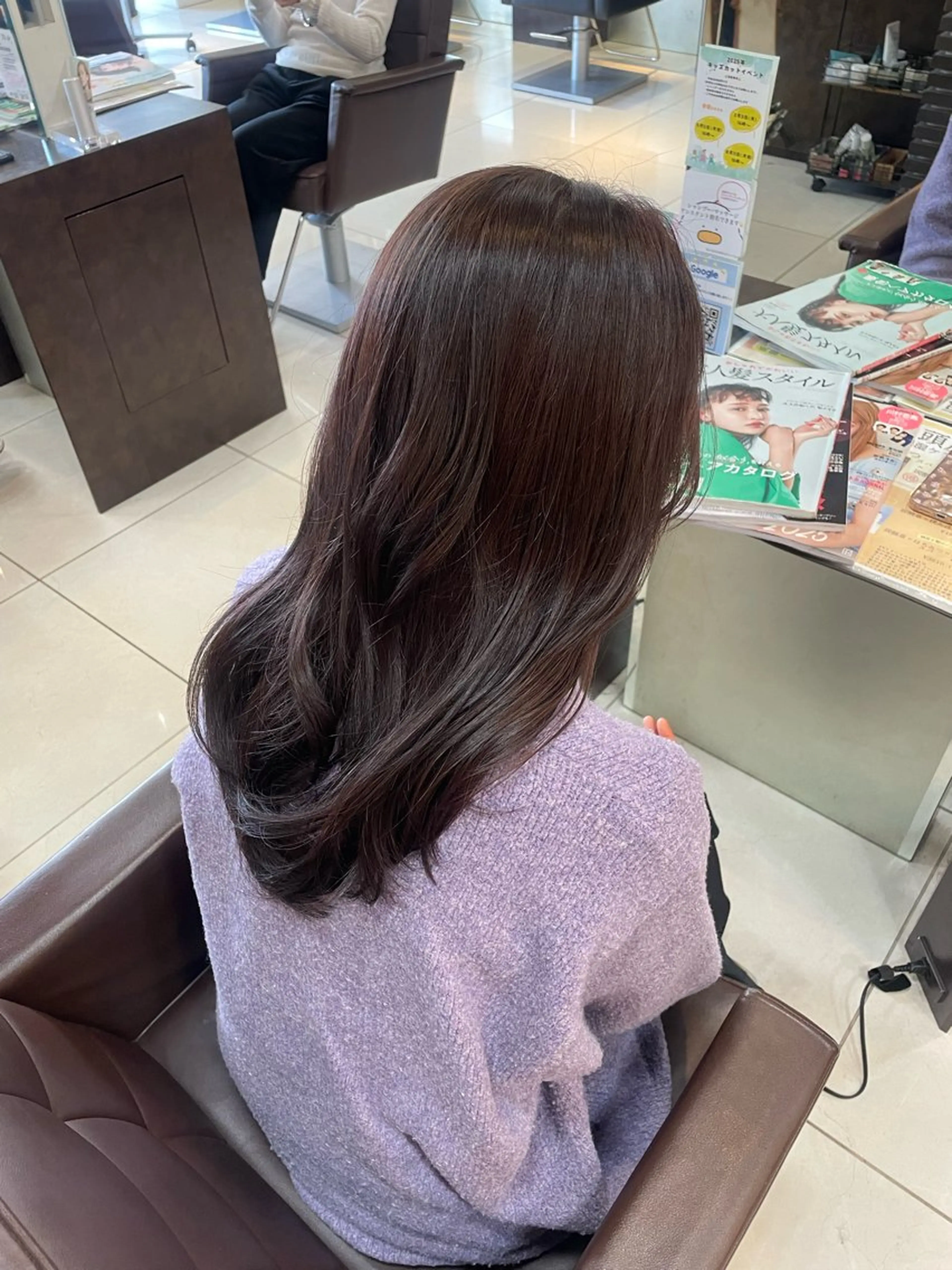 ミディアム カラー 🤎韓国ヘア ベージュ まゆか🤎のヘアスタイル