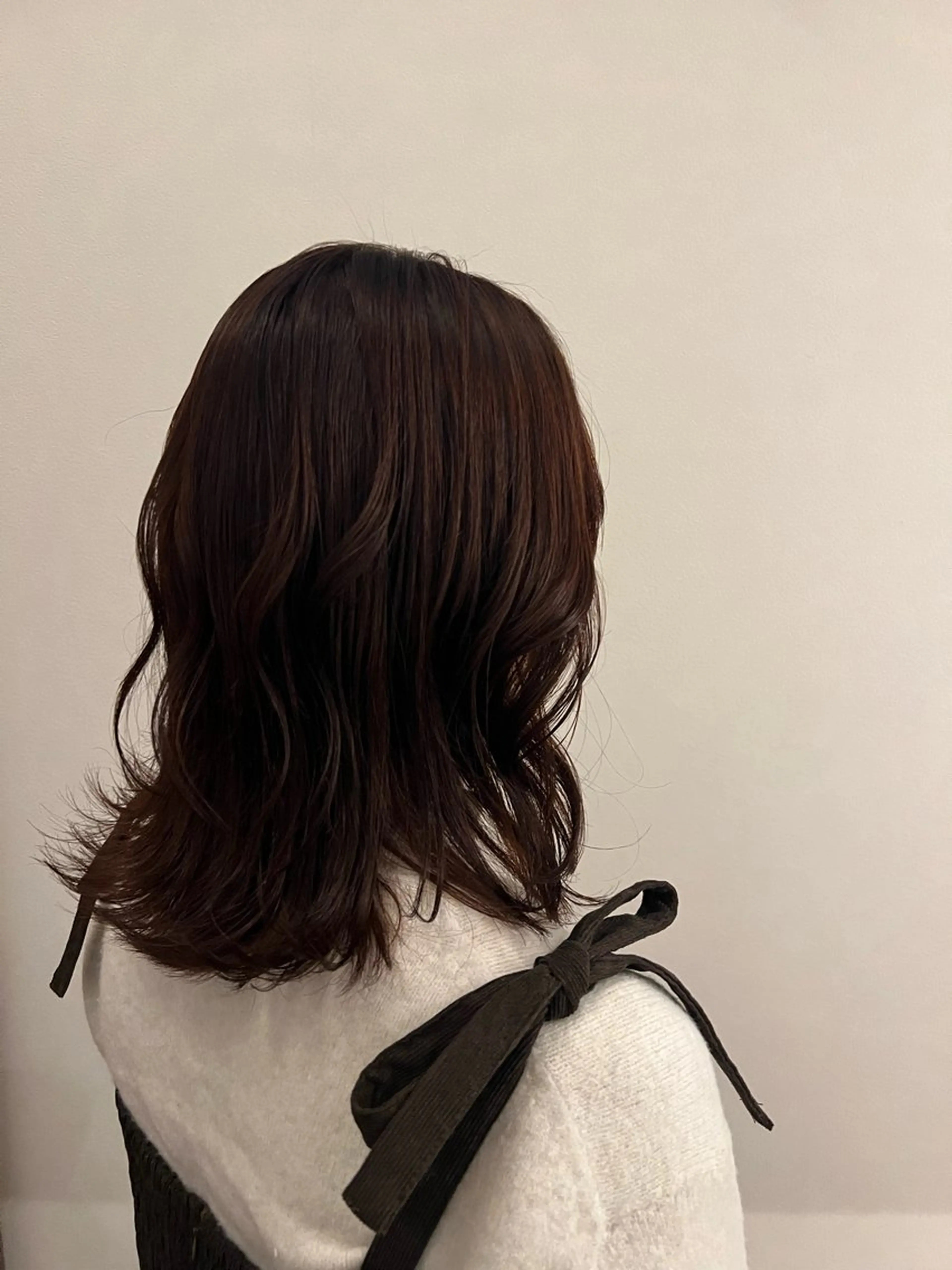 ミディアム カラー ブラウンカラー オレンジ オレンジブラウン 廣瀬 京花のヘアスタイル