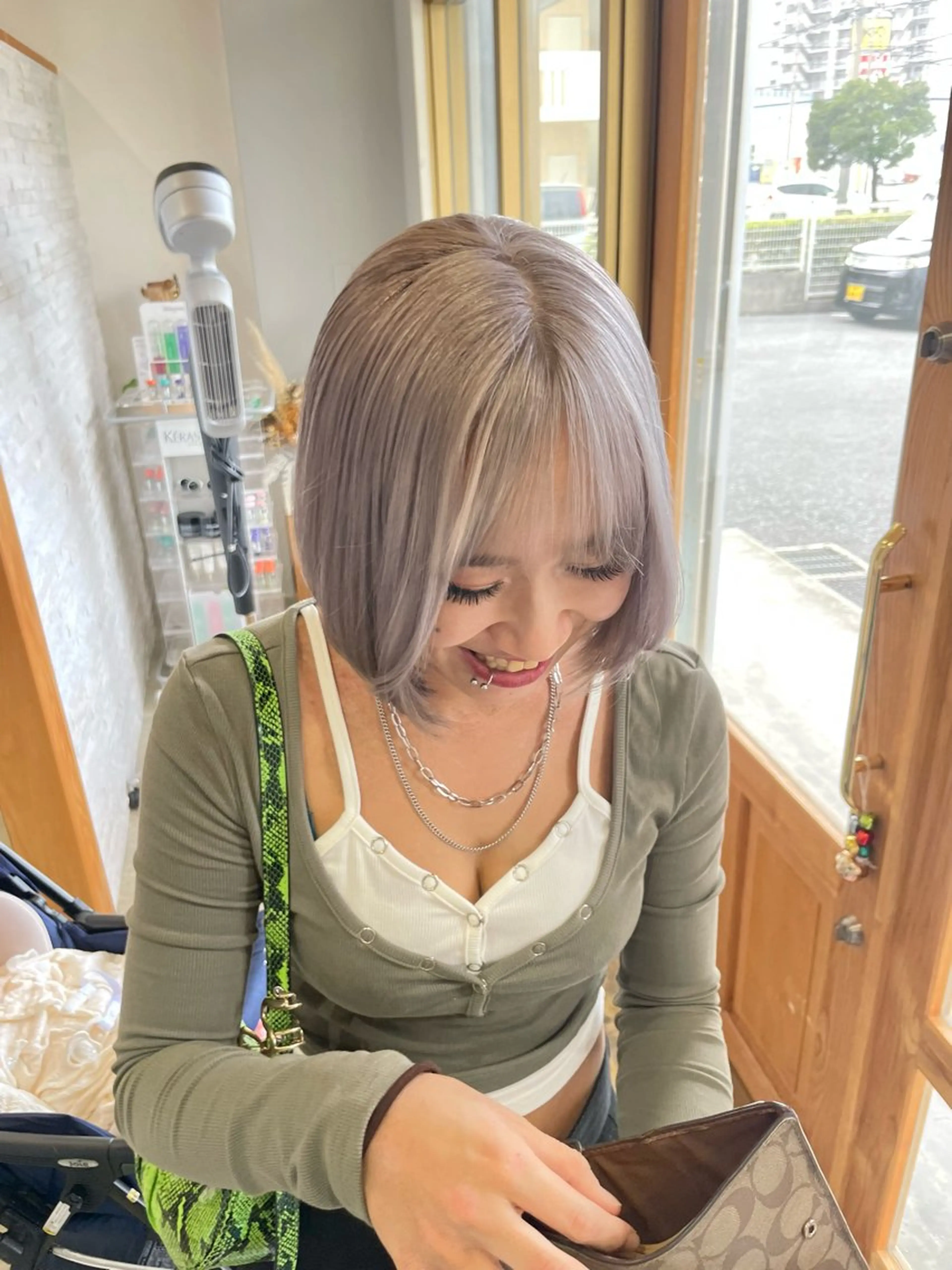 【ハイトーンカラー】ブリーチ2回+カラー+超音波ケラスターゼᥫᩣ  ̖́-の写真