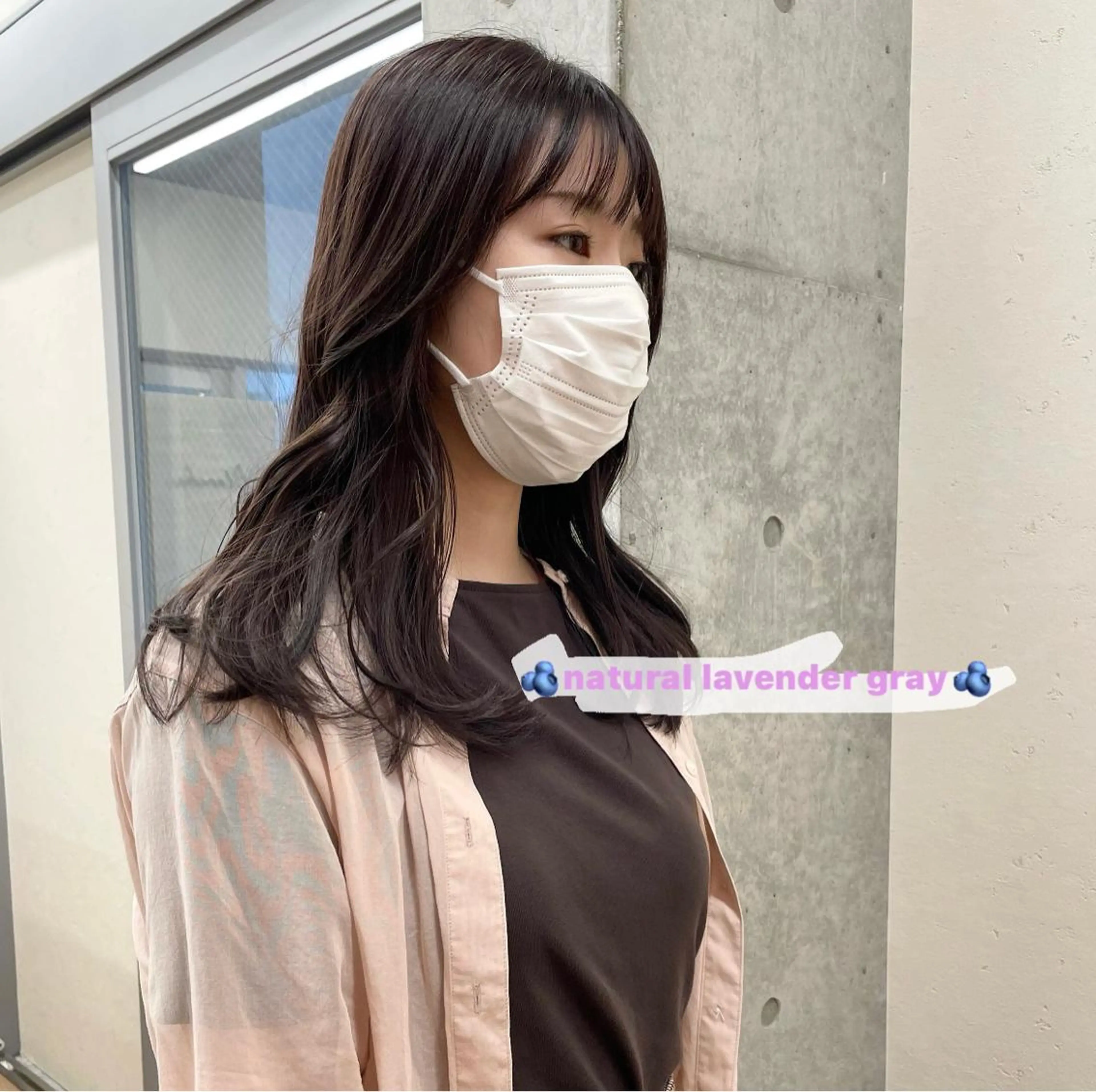 ミディアム カラー メンズ グレージュ ラベンダーカラー ラベンダーグレージュ ラベンダーグレー サキ🎀 /まゆげとまつげの眉毛・アイブロウイメージ