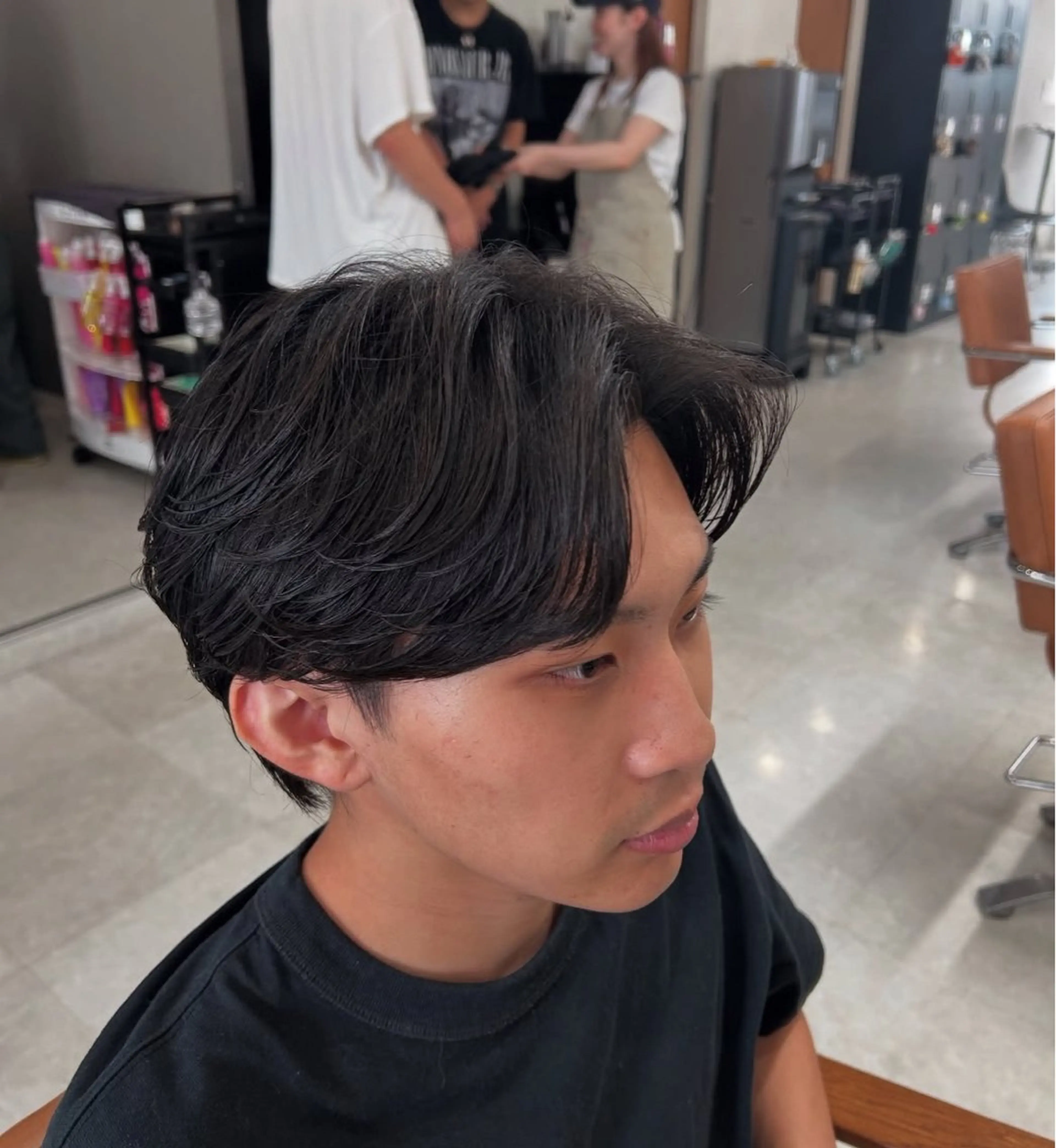 パーマ メンズ カット パーマ トリートメント ヘッドスパ ヘアセット カズキ🌼曲がる縮毛 ／くせ毛パーマのヘアスタイル