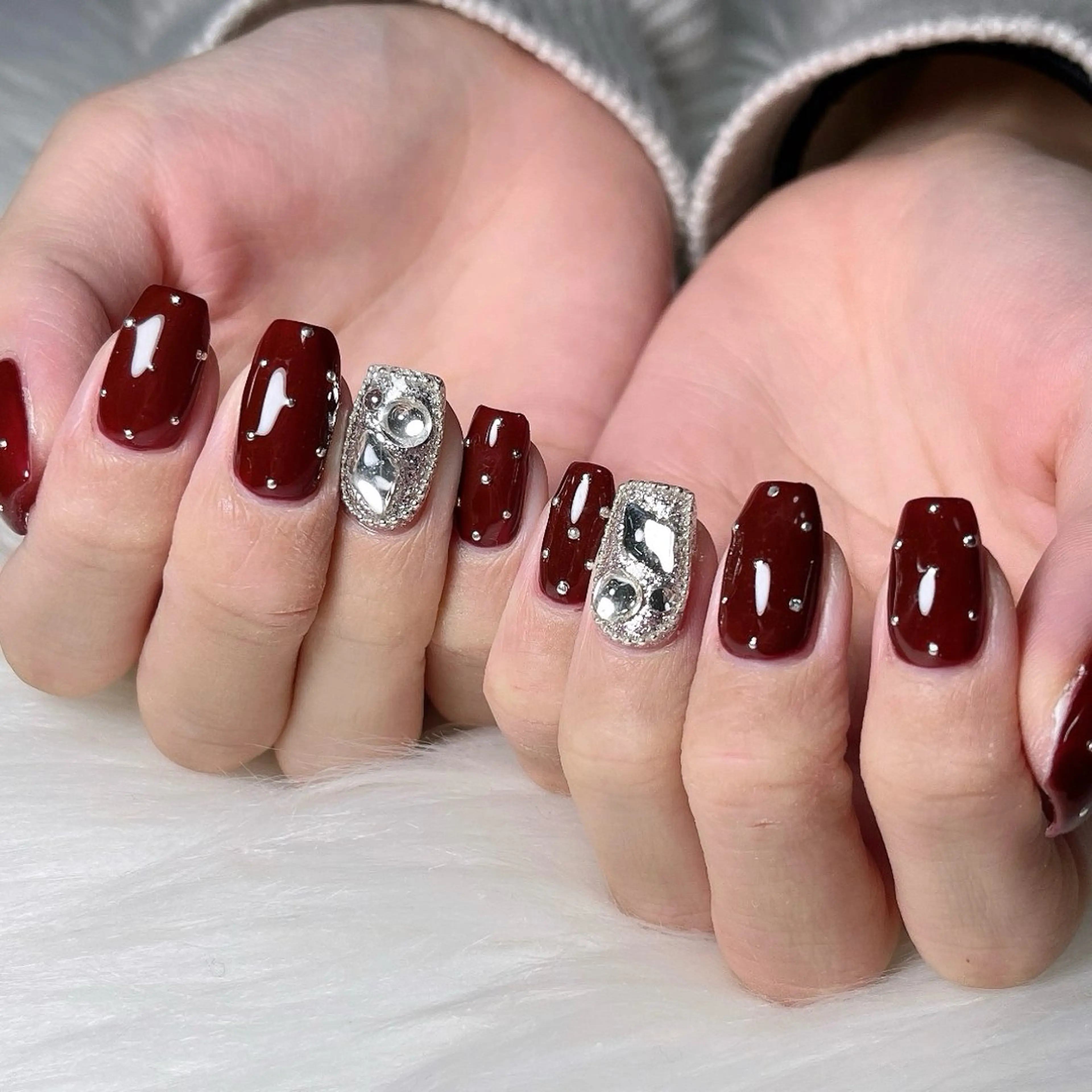 ネイル 韓国ネイル ラメ(グリッター) 持ち込み ハンドネイル 🐕‍🦺Yappy 💗A-tanのネイルデザイン