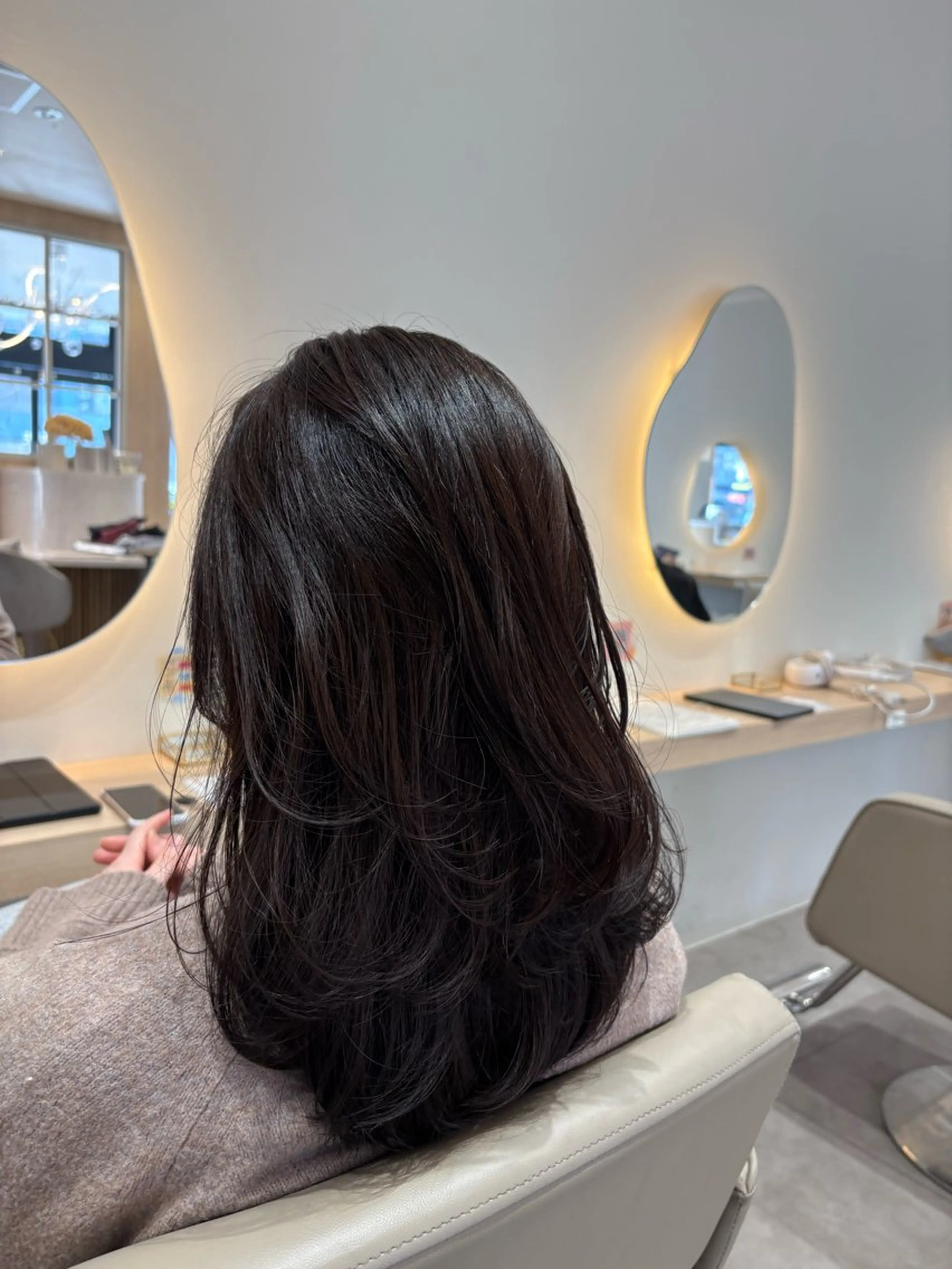 ロング カラー レイヤーカット 小顔カット カット ヘアカラー レイヤー/透明感/髪 質改善/メンズ/佐藤のヘアスタイル