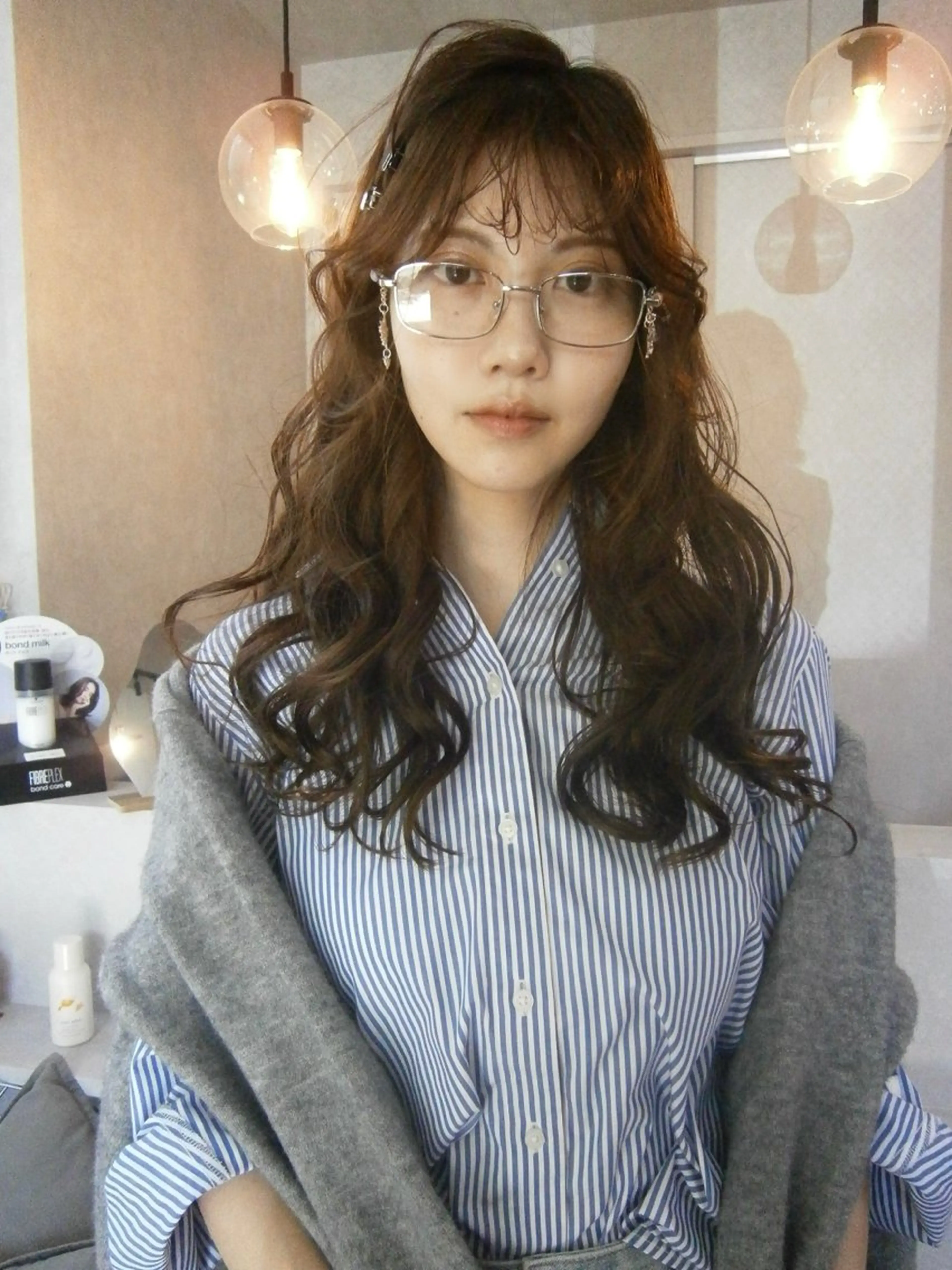 ロング パーマ 韓国風ヘア ニュアンスパーマ ere 代々木公園所属・みほ/ニュアンス/ モード/艶カラーのヘアスタイル