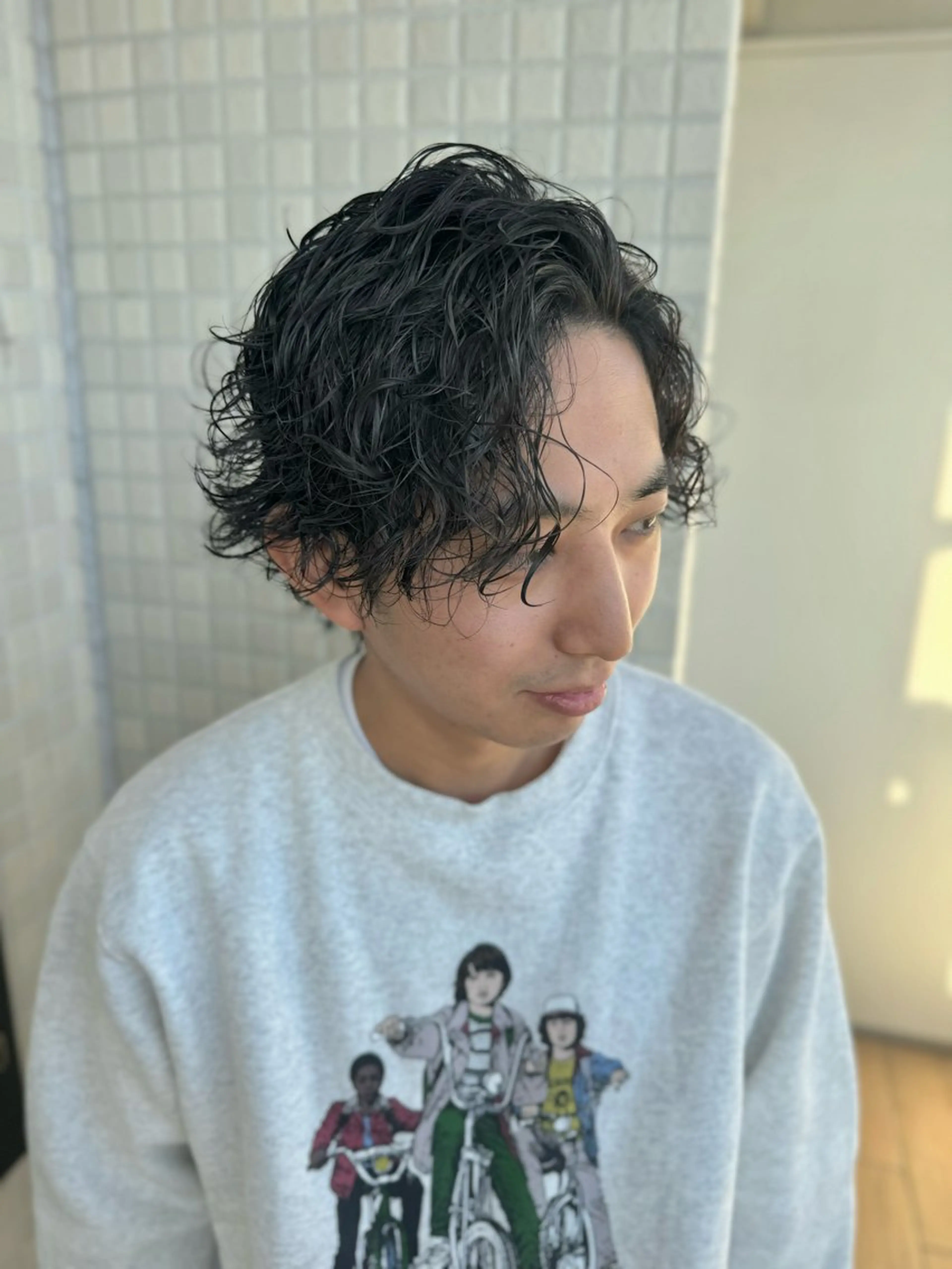 ショート パーマ メンズ カット パーマ ヘアセット メンズ特化 パーマ/オザワのヘアスタイル