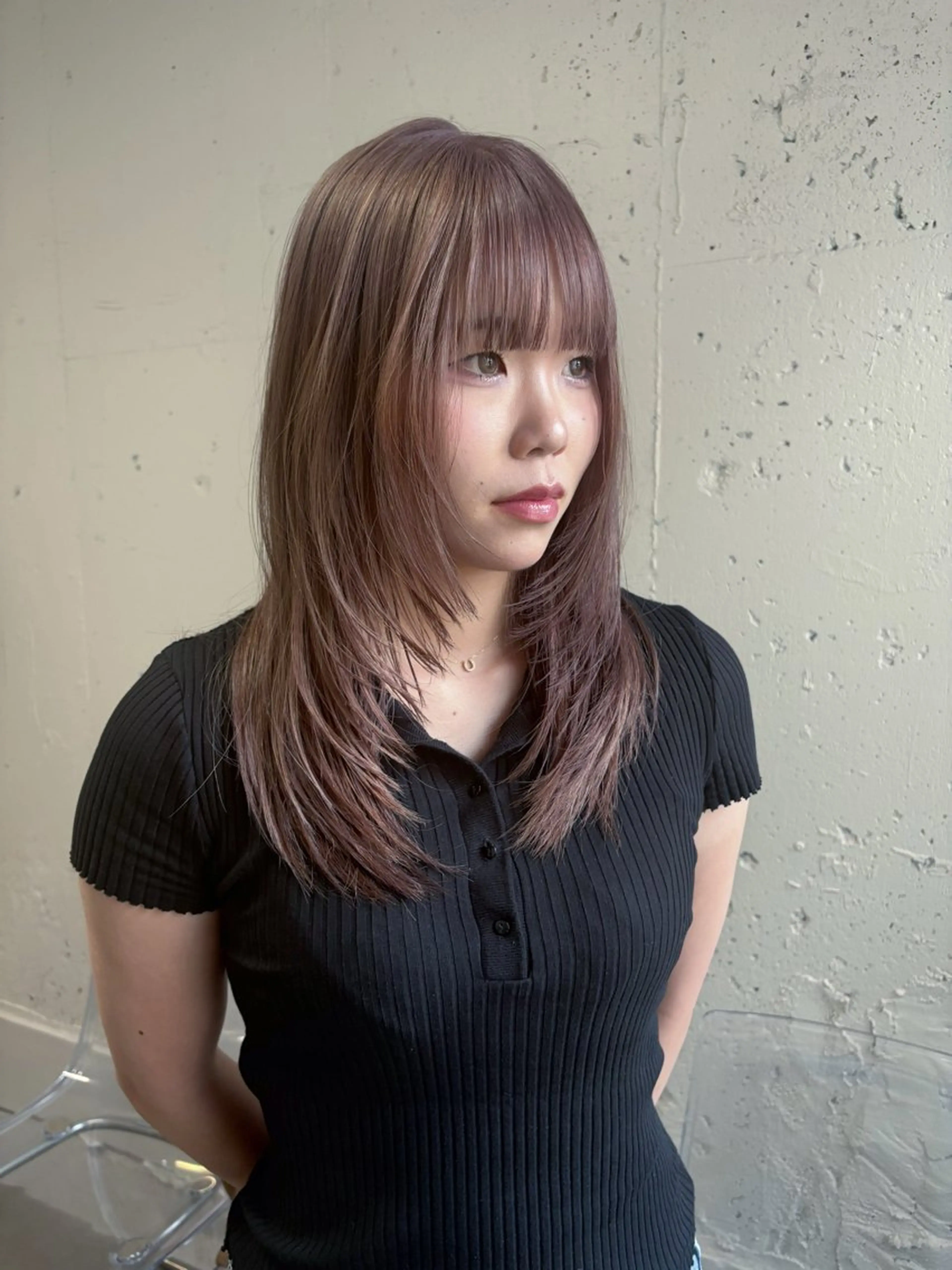 セミロング saya🎀似合わせ レイヤーカットのヘアスタイル