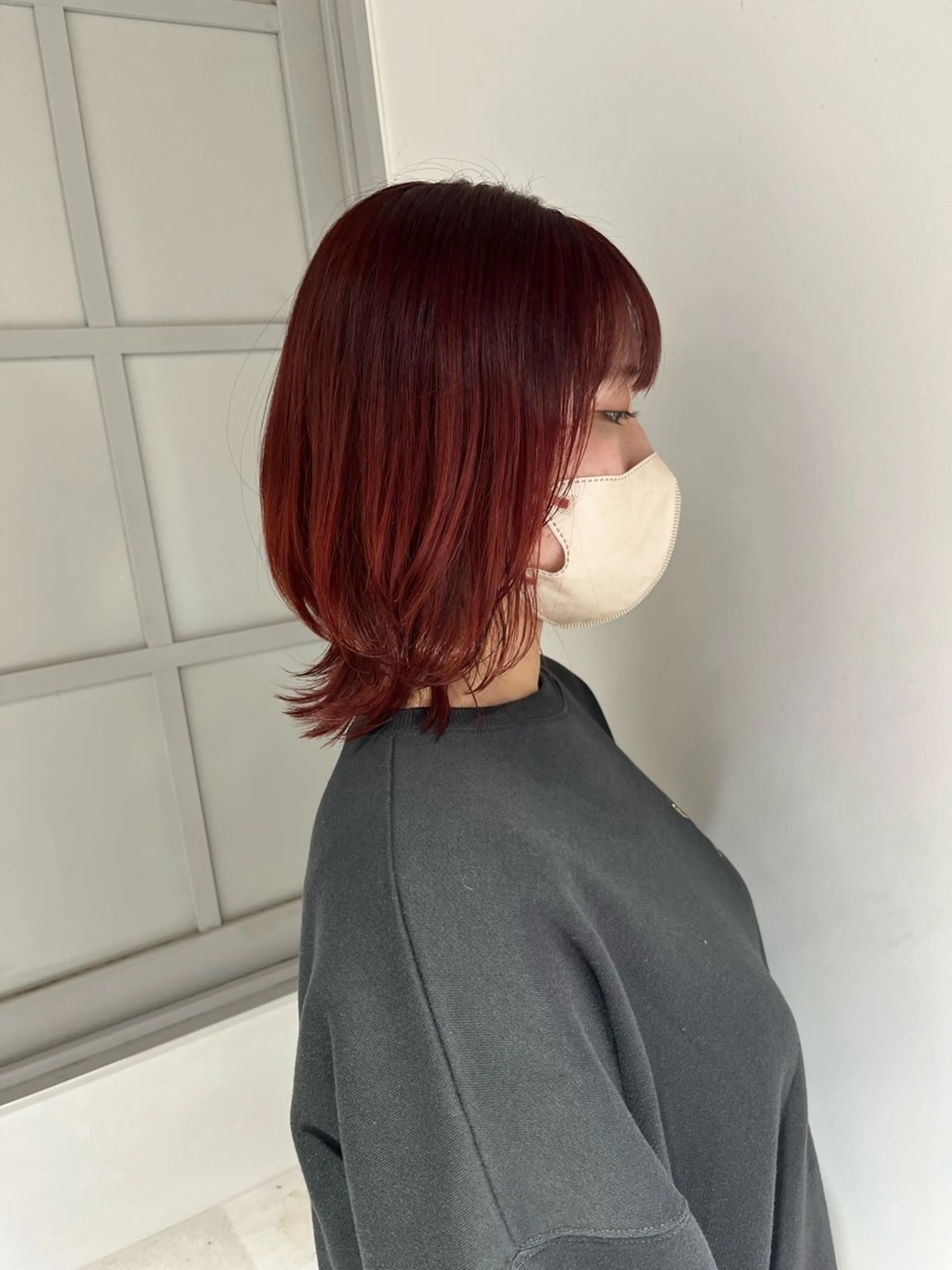 ミディアム カット ヘアカラー 小谷野 真優のヘアスタイル