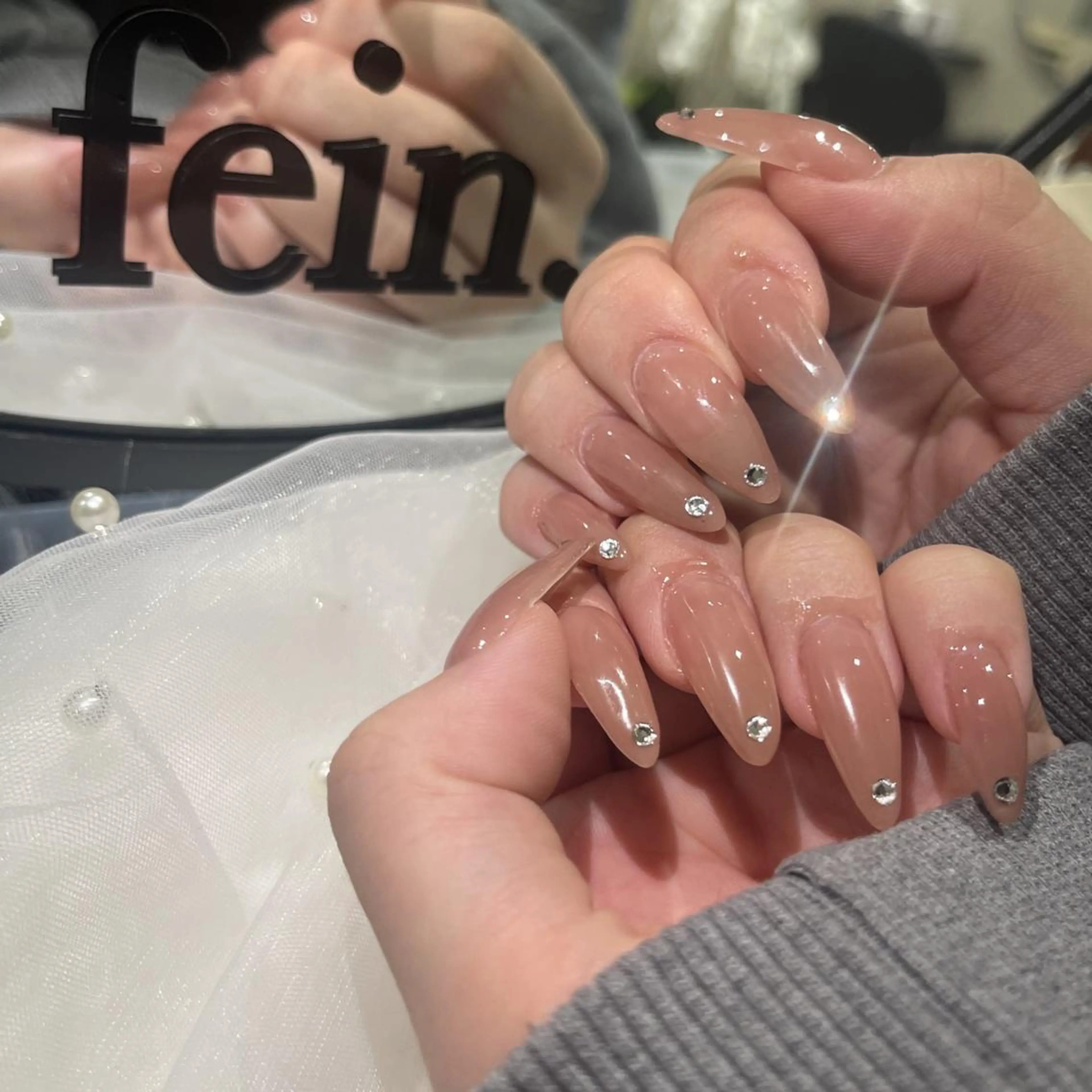 ネイル ワンカラーネイル ワンホンネイル 🍓fein.表参道 ANNEX店🧁🪽のマツエク・マツパデザイン