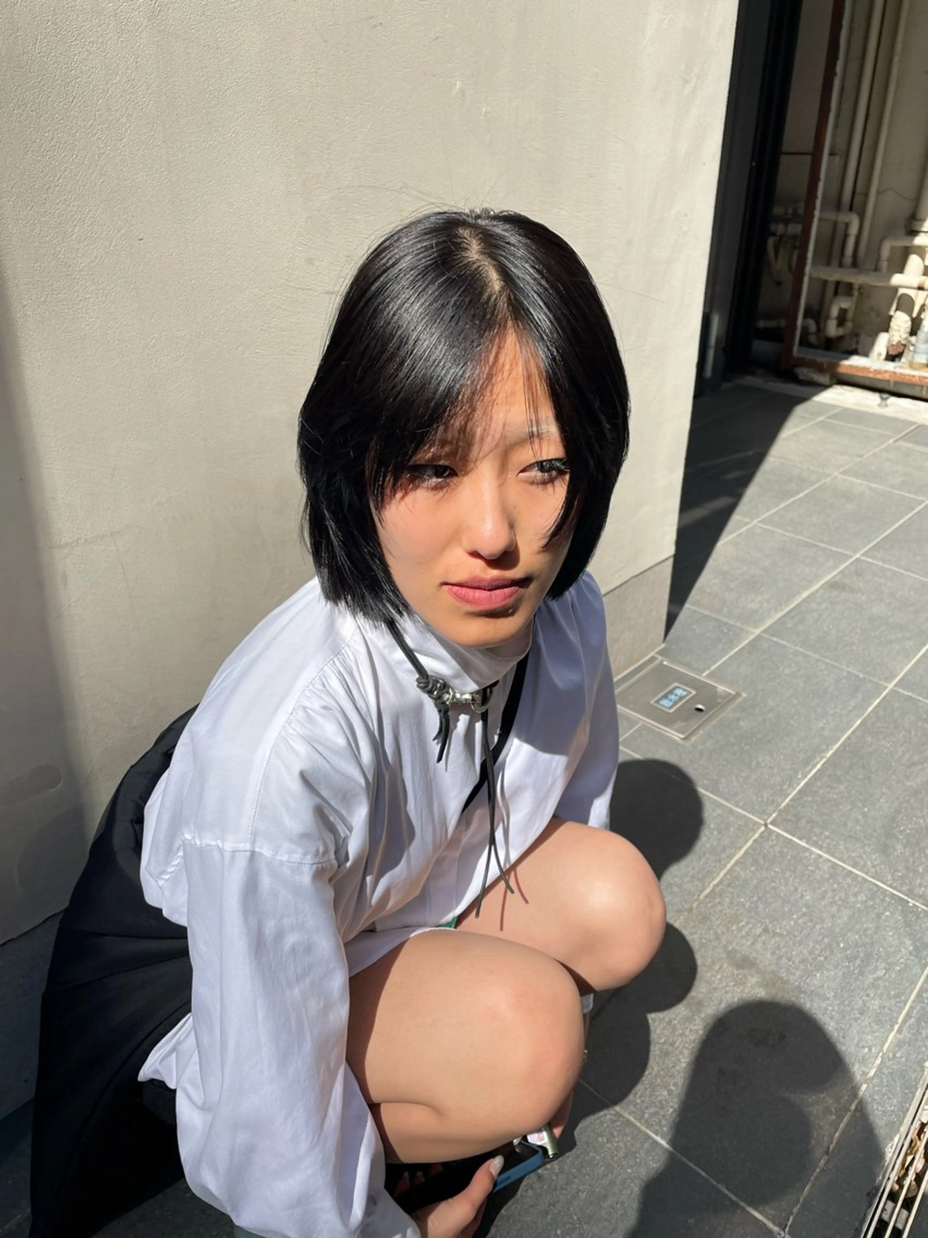 カラー 黒髪 ブリーチ無し透明感 カラー🎀rencaのヘアスタイル