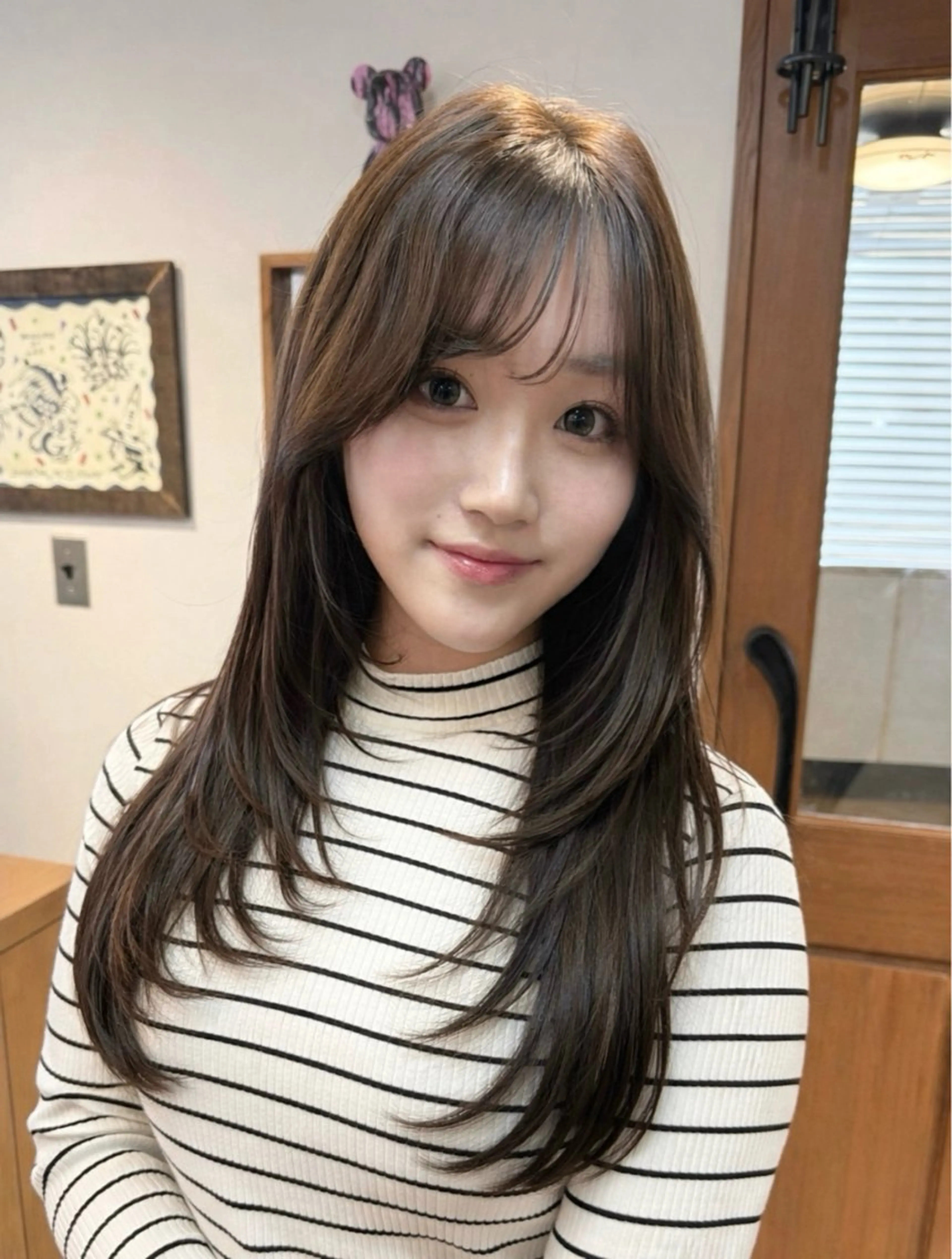 ロング カラー ロングレイヤー レイヤーカット ロング カット ヘアカラー トリートメント 岡本 太陽☀️のヘアスタイル