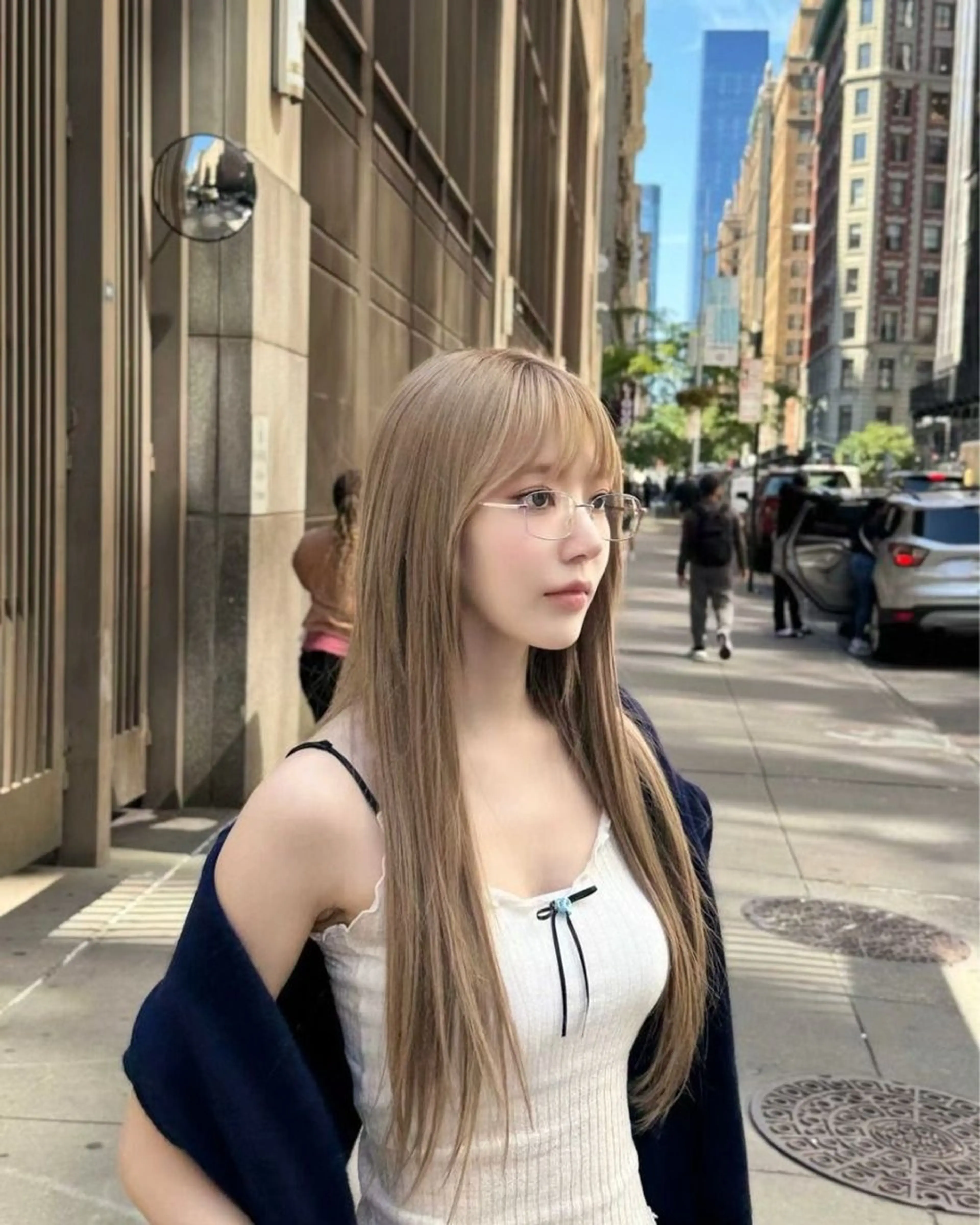 ロング ナナ♡レイヤーカット ♡似合わせカラーのヘアスタイル