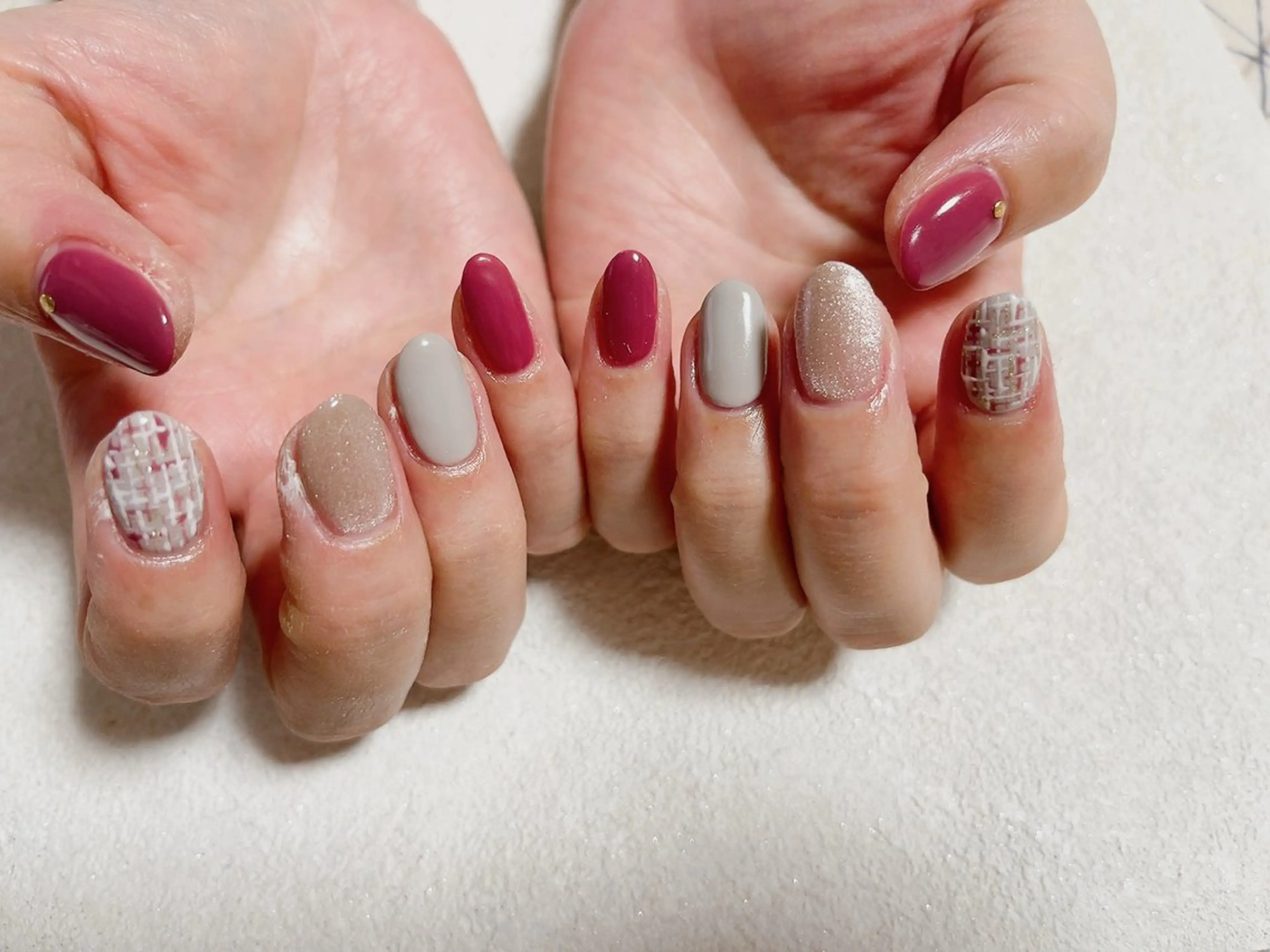 ネイル ジェルネイル 韓国ネイル メンズネイル パラジェル ピンク kiki nail たまプラーザのネイルデザイン