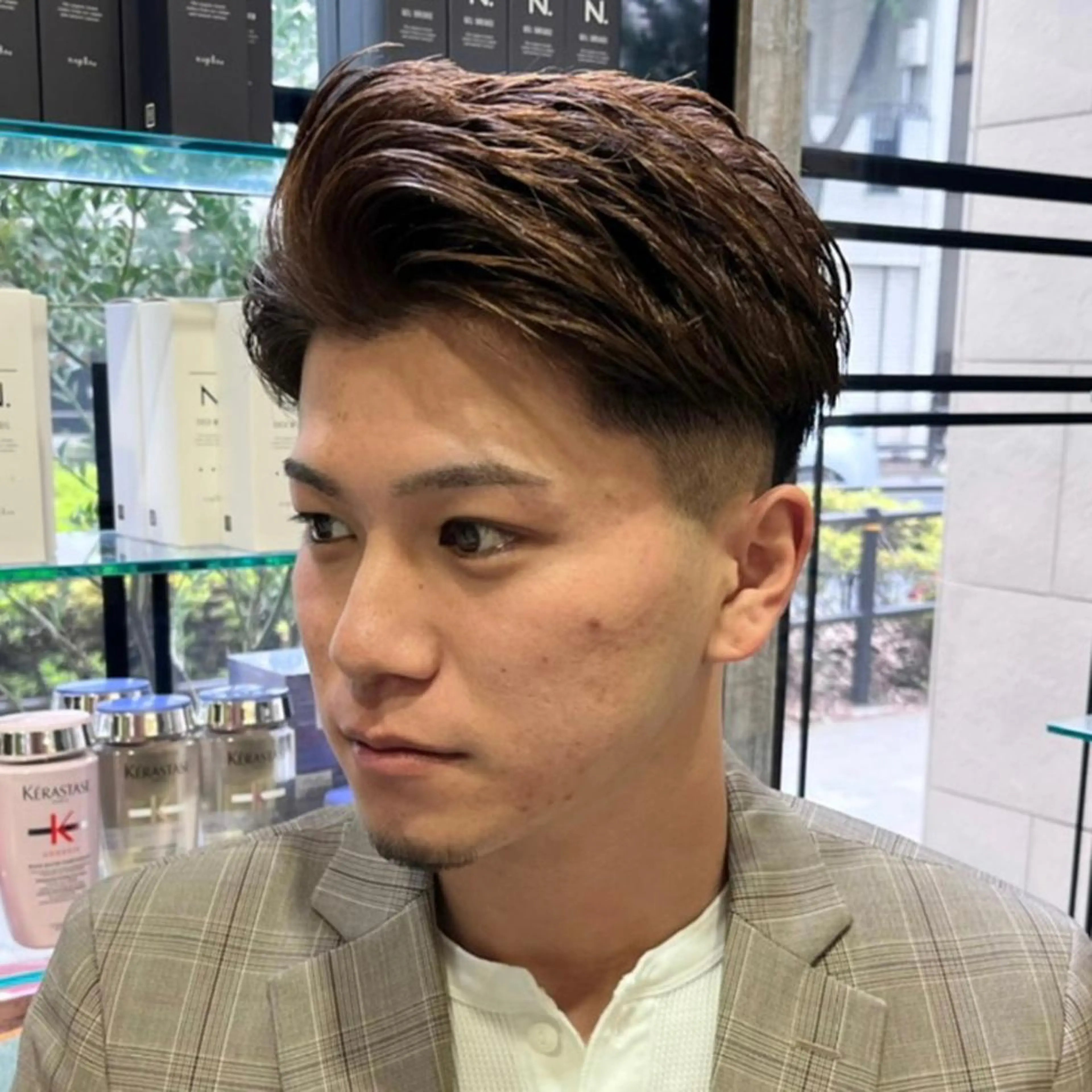 カラー パーマ メンズ 酸性ストレート・ メンズ 三原 楊子のヘアスタイル