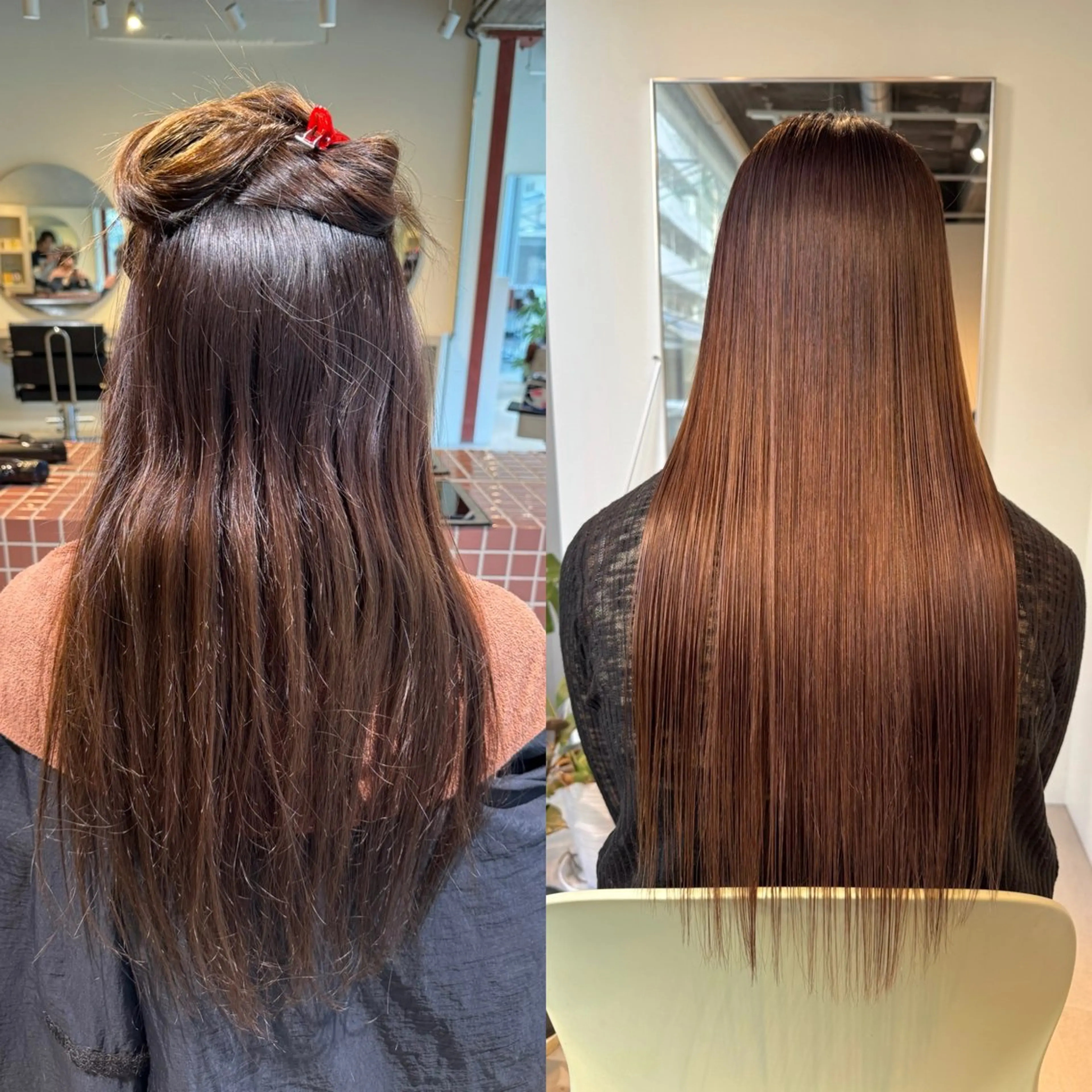 ロング 切りっぱなしボブ ショートボブ アッシュ ボブ ハイライト 髪質改善スペシャリス ト長尾勇弥/梅田中津のヘアスタイル