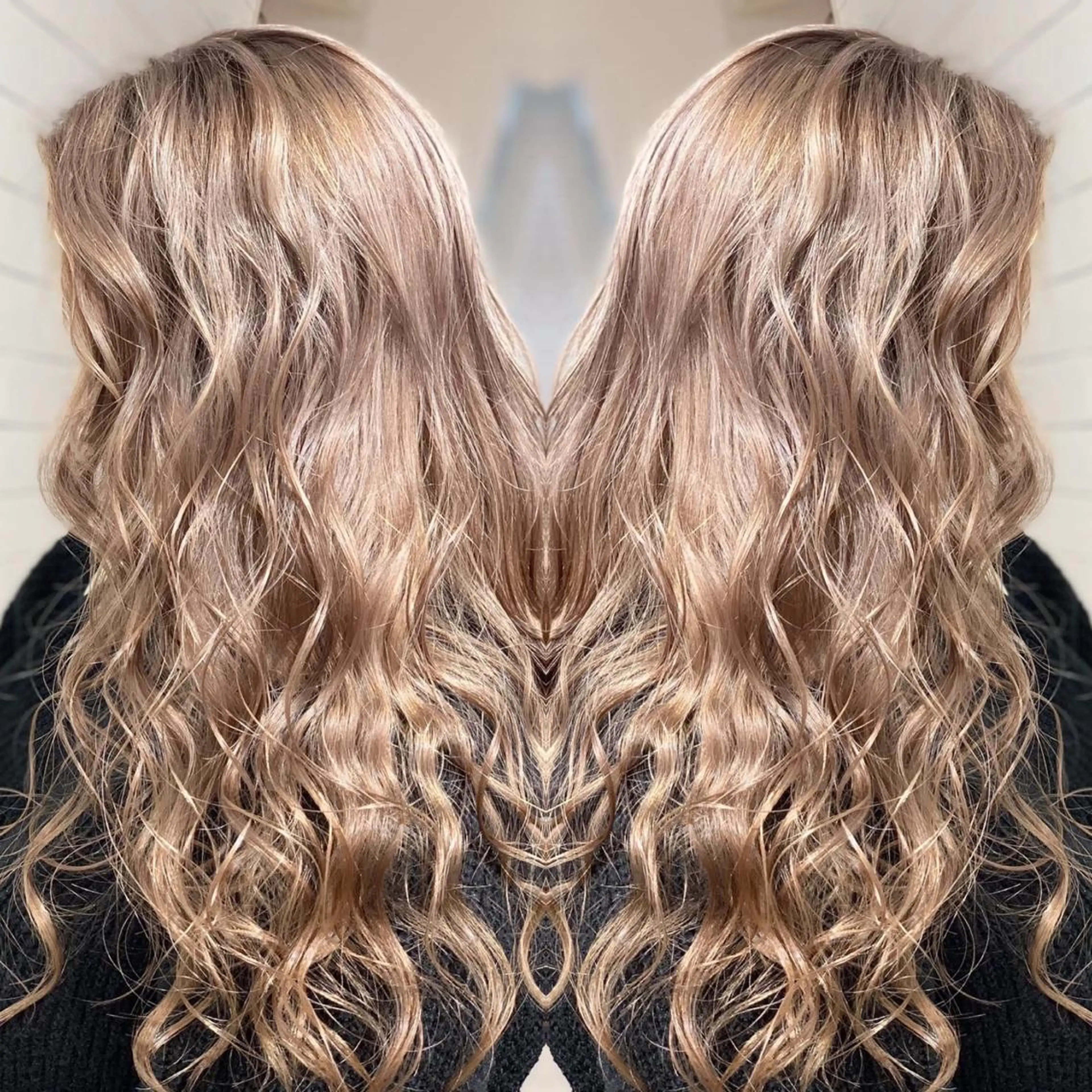 セミロング カラー ヘアアレンジ 髪質改善×ハイトーン 中田啄也のヘアスタイル