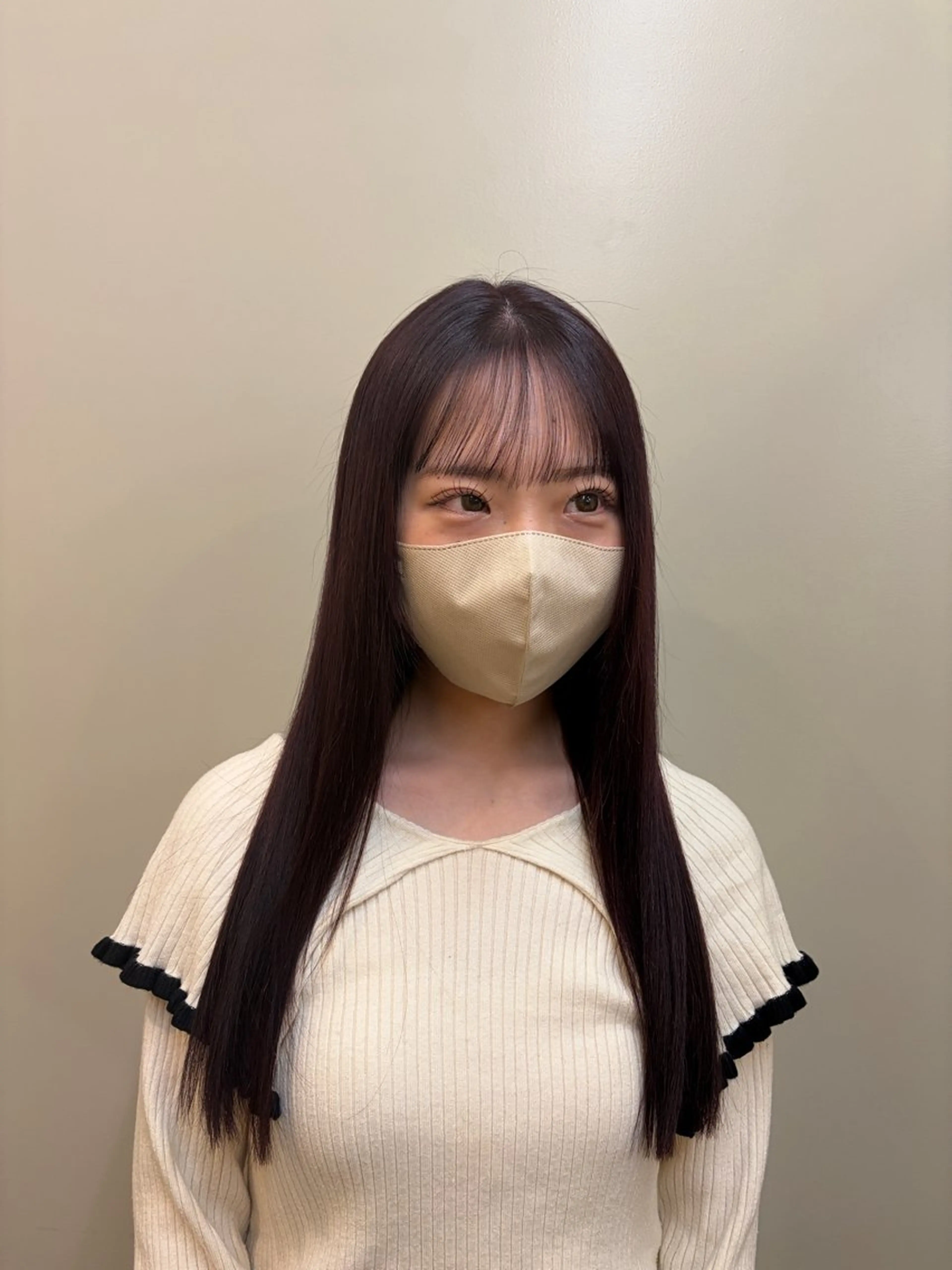 ロング カラー アディクシーカラー カシス レッドカラー ヘアカラー トリートメント 🐝 chiba 🐻のヘアスタイル