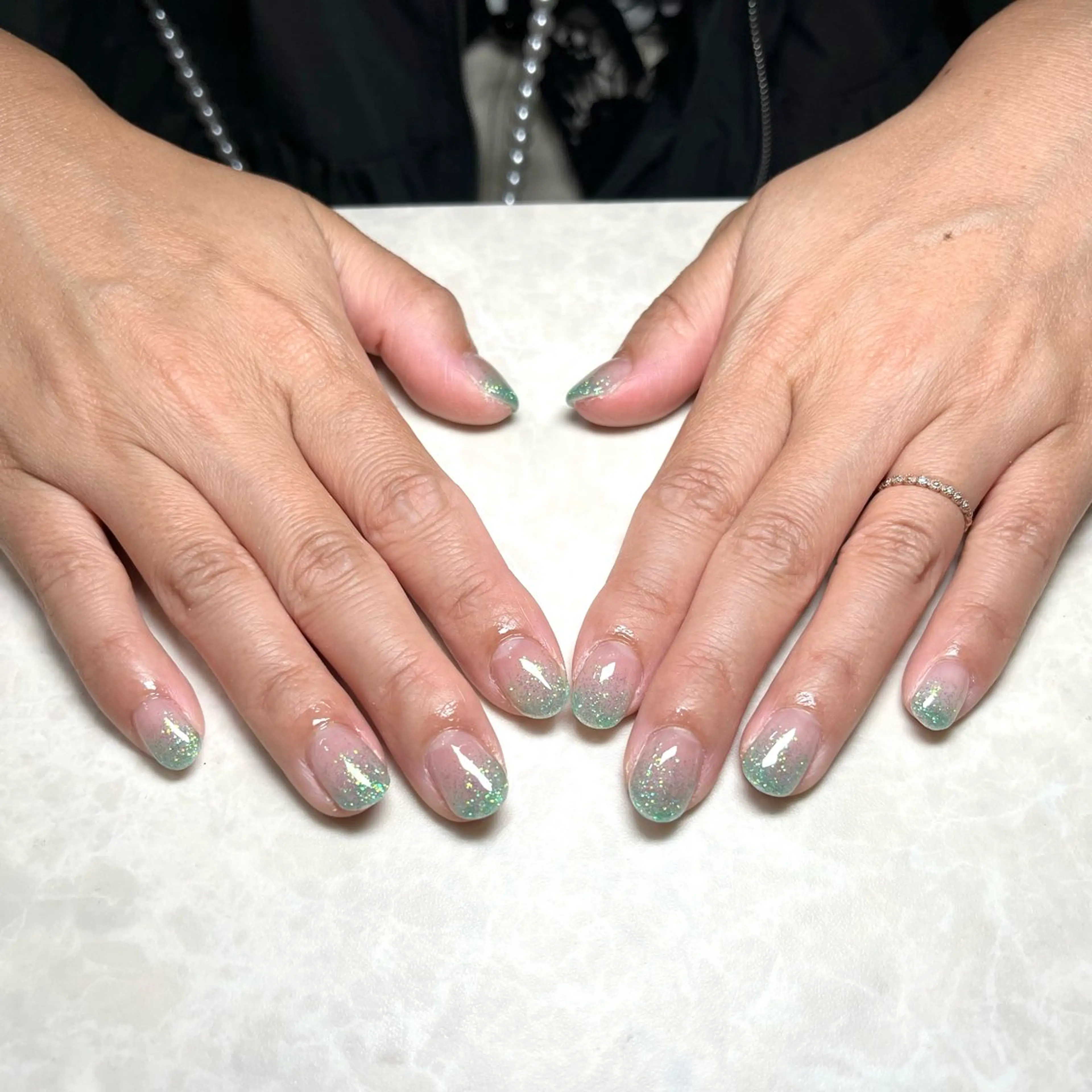 ネイル ラメ(グリッター) ラメグラデーション 🌻Sunrich Fuka🌻のネイルデザイン