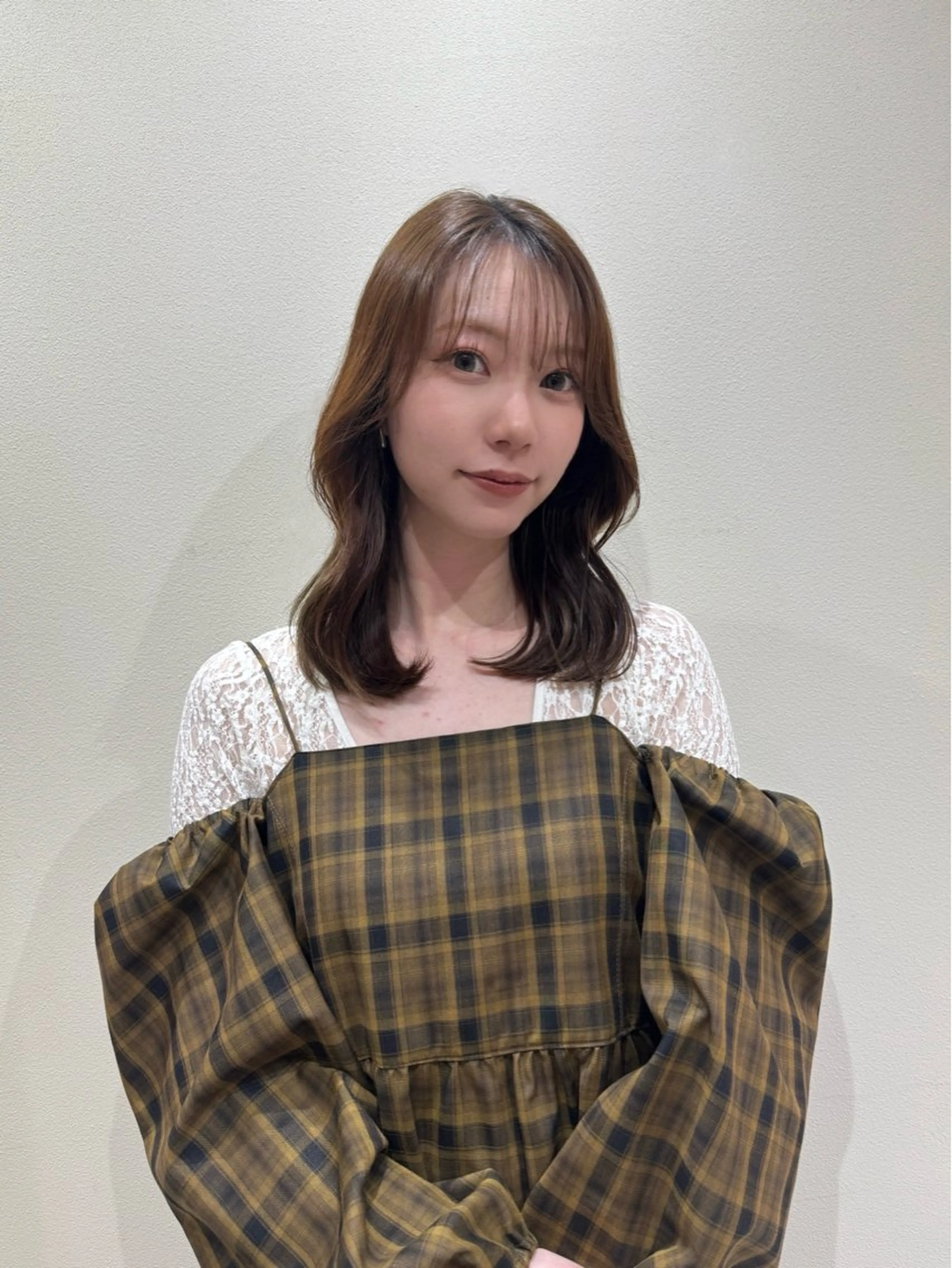 ミディアム カラー ブラウンカラー マロンブラウン ヘアカラー 髪質改善🫧 カラー特化/Hinaのヘアスタイル