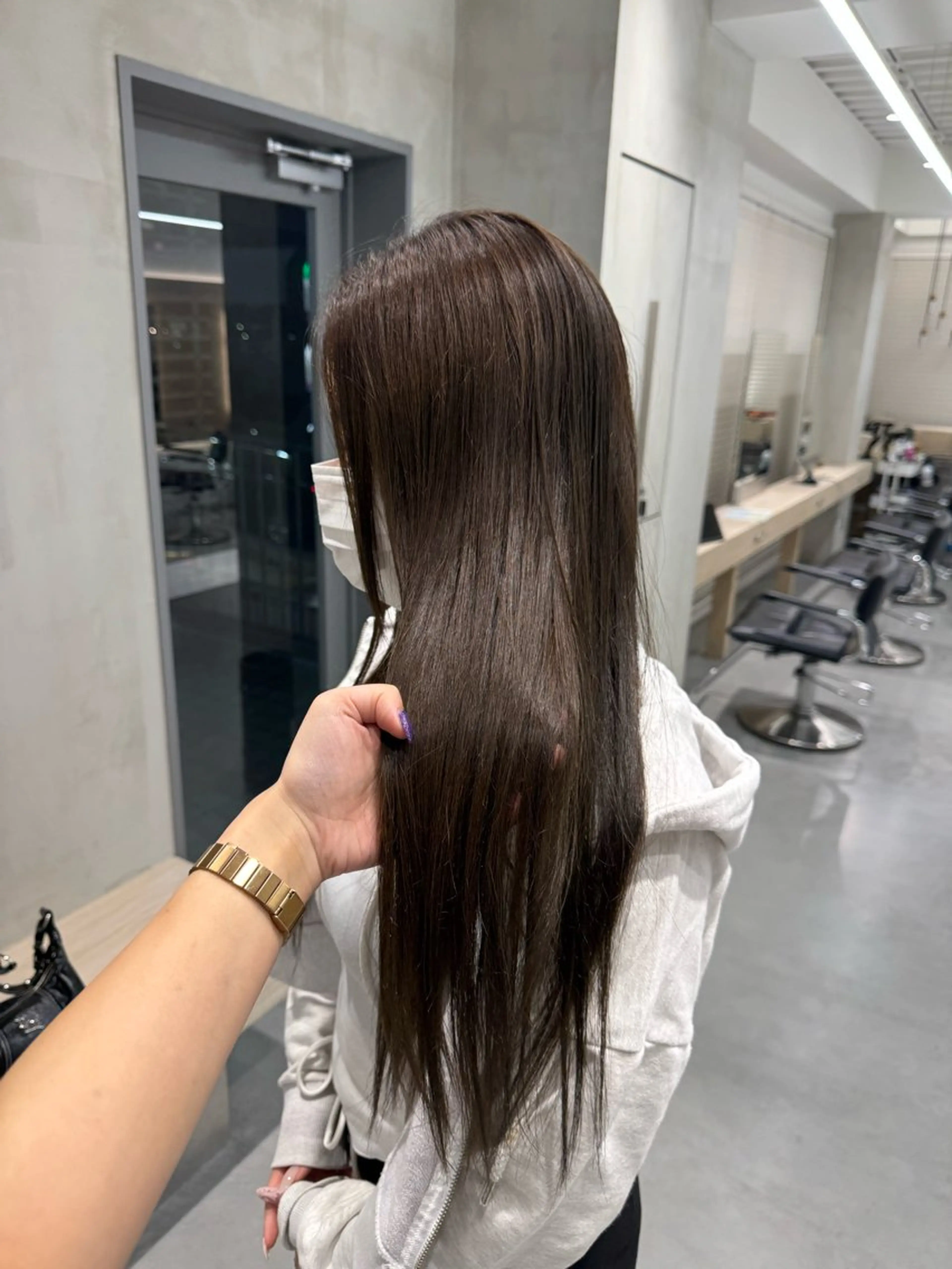 ロング カラー ヘアカラー ナカバチ ユイ🌼 Rizm greenのヘアスタイル