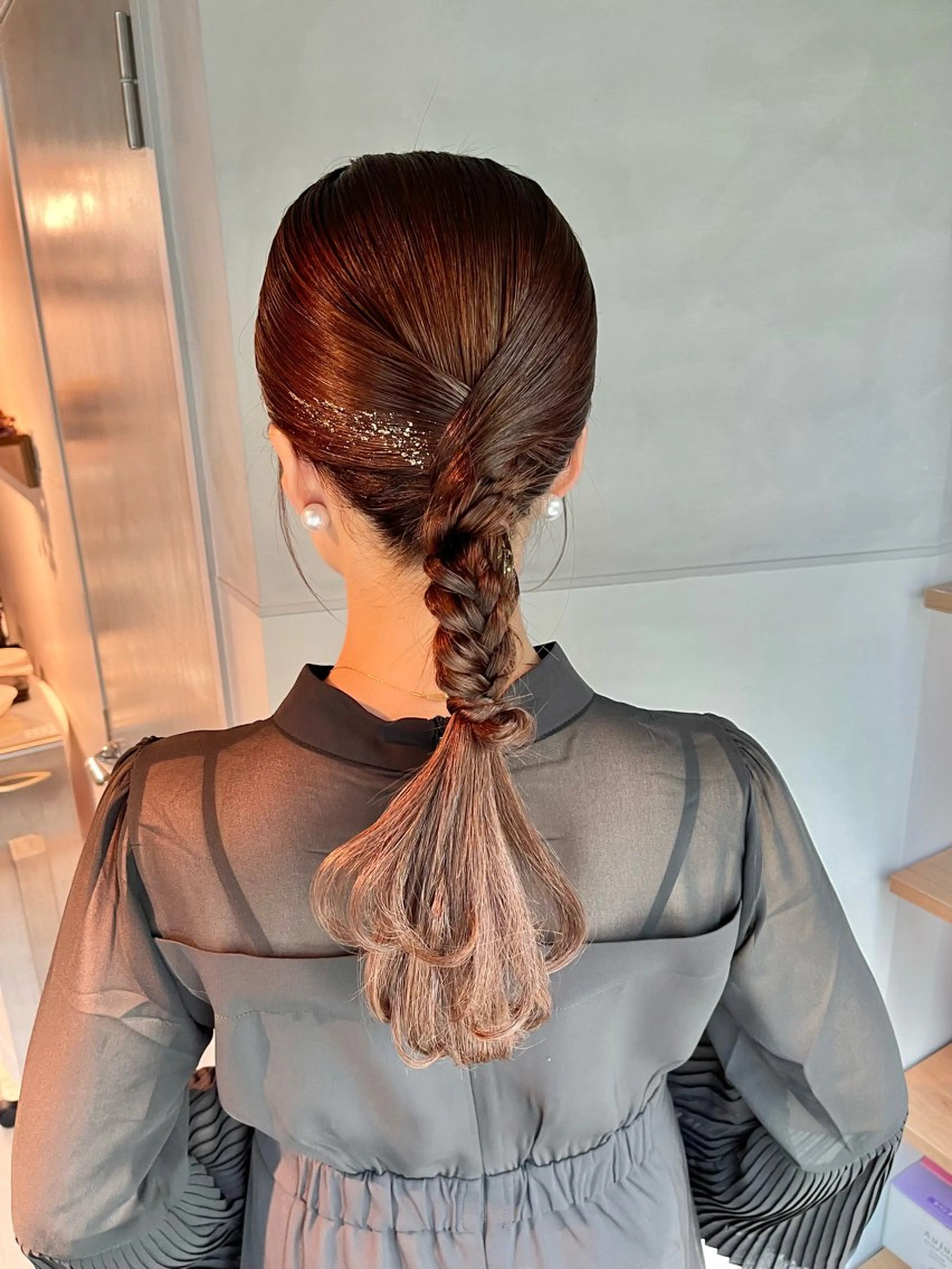 ヘアアレンジ ポニーテール 結婚式・ブライダル 卒業式のヘアスタイル ヘアセット charm《銀座》 ヘアセット/縮毛矯正のヘアスタイル