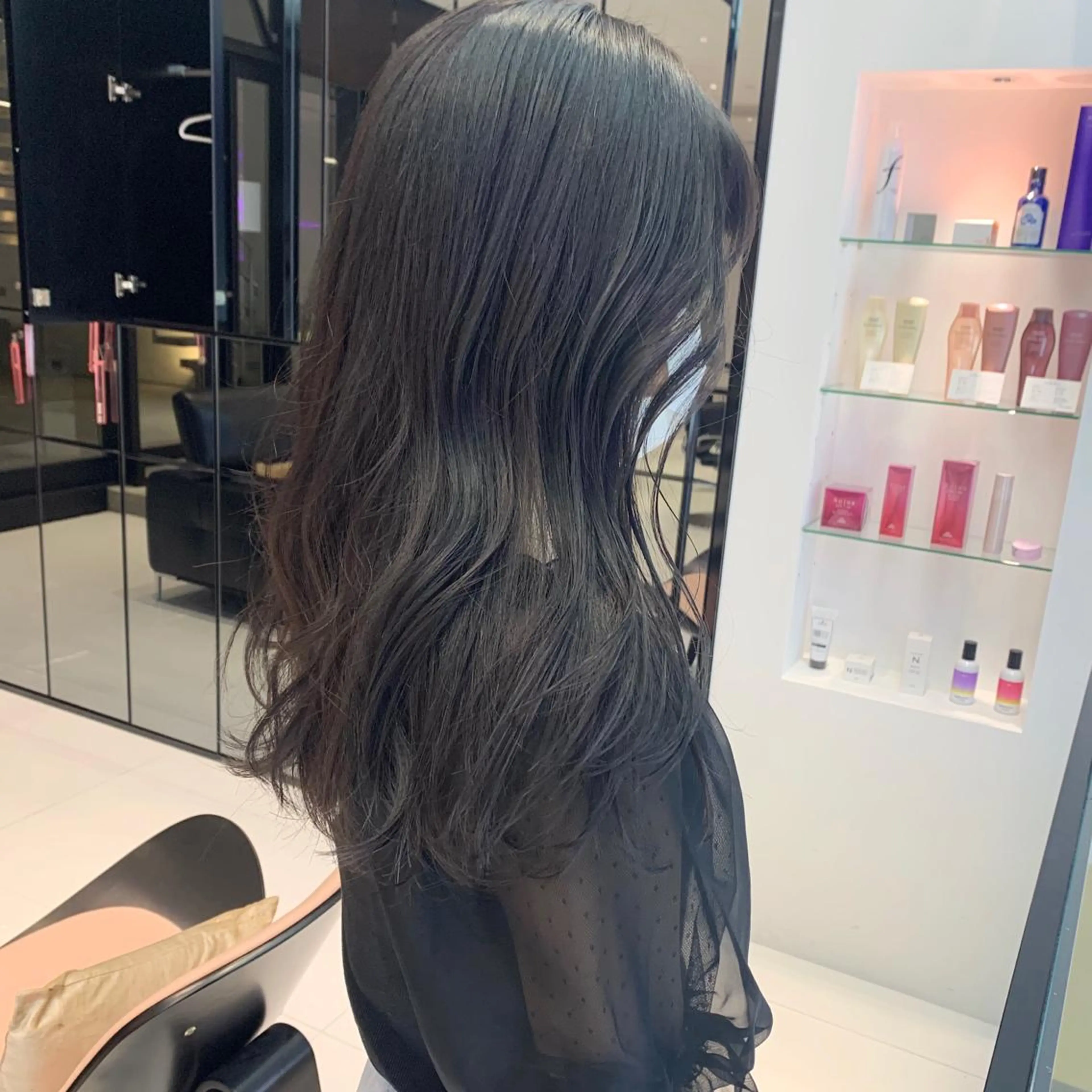 セミロング カラー ハッシュカット/ハイ トーン/MANAMIのヘアスタイル