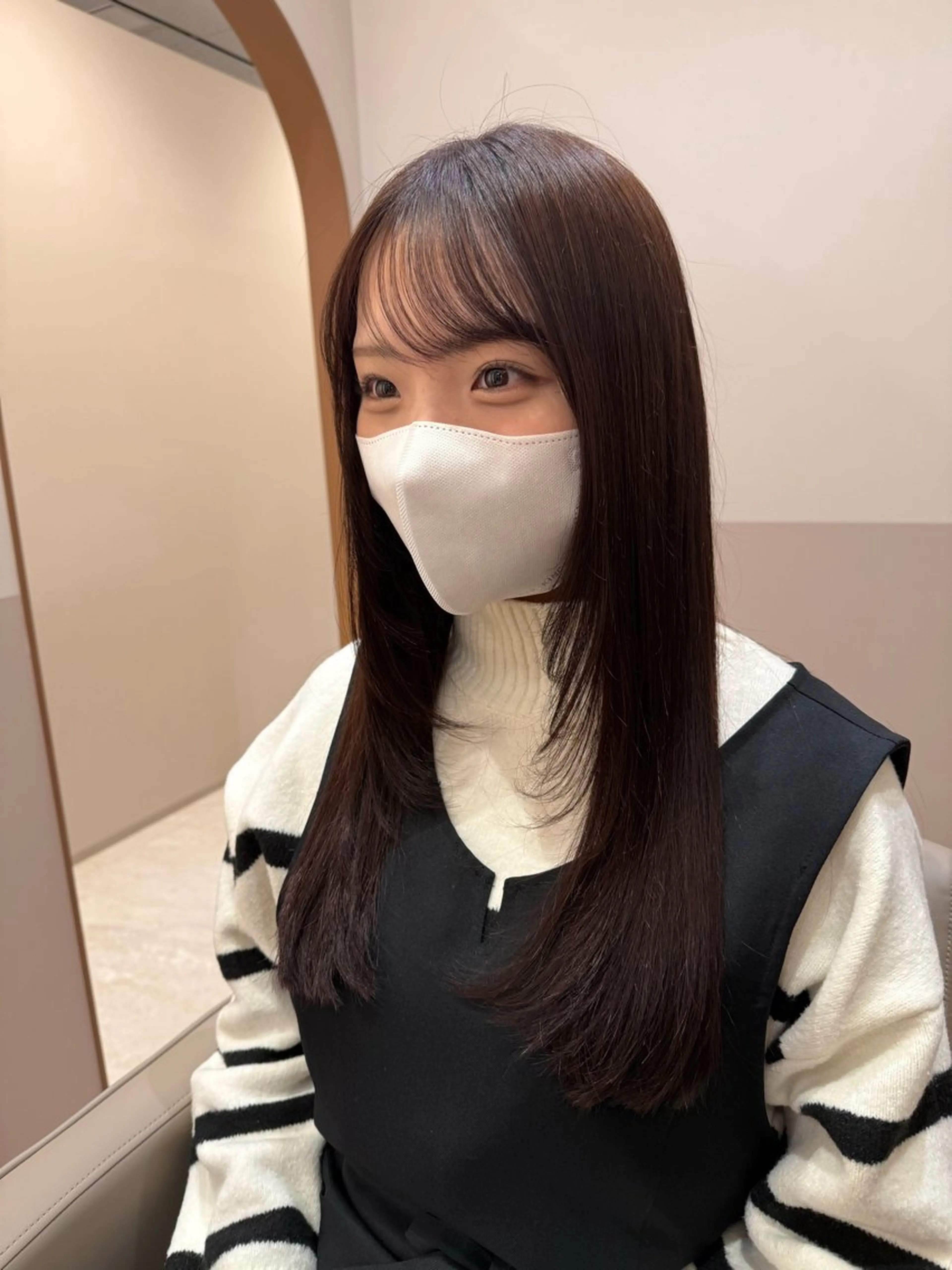 ロング カラー ヘアカラー トリートメント 髪質改善、全席個室、 錦糸町⭐️原孝嘉のヘアスタイル