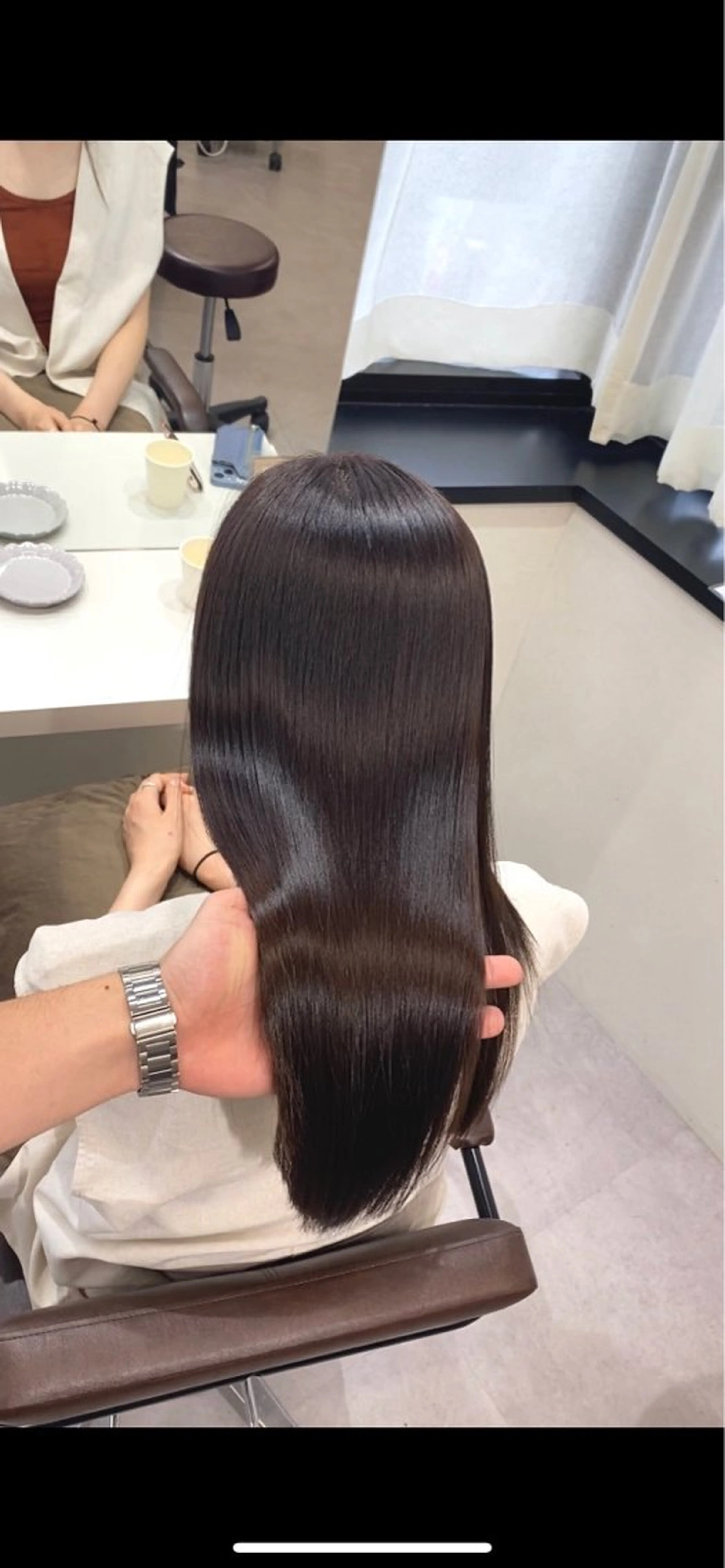 ロング 酸性ストレート 髪質改善×縮毛矯正 Core 片山健太のヘアスタイル