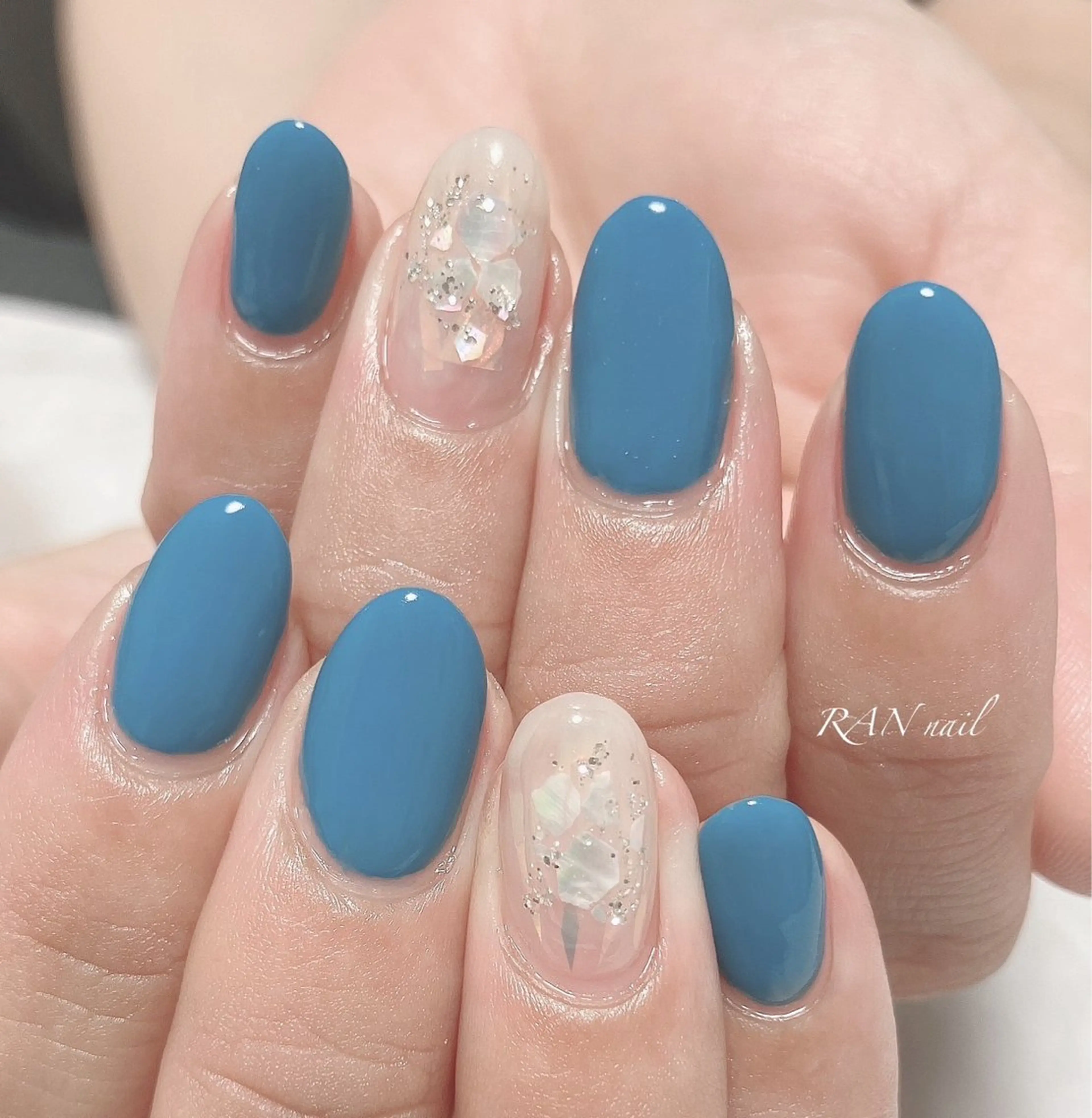 ネイル アートネイル オーロラネイル クリアネイル グリーン 氷ネイル・うるうるネイル ハンドネイル フットネイル RAN nail 〜ランネイル〜所属・RAN nailのネイルデザイン