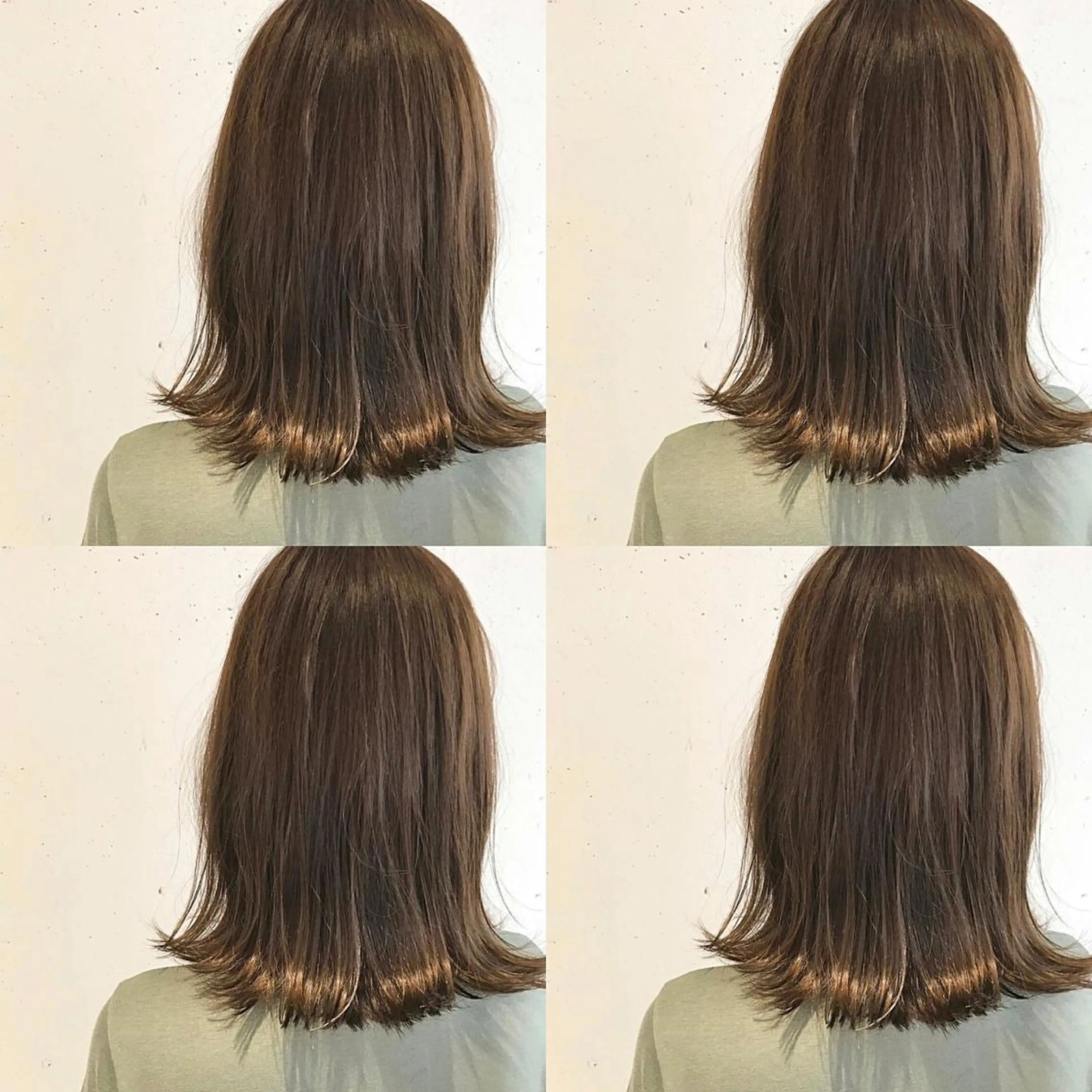 ミディアム ヘアカラー ミルクティーベージュ 山本勝志のヘアスタイル