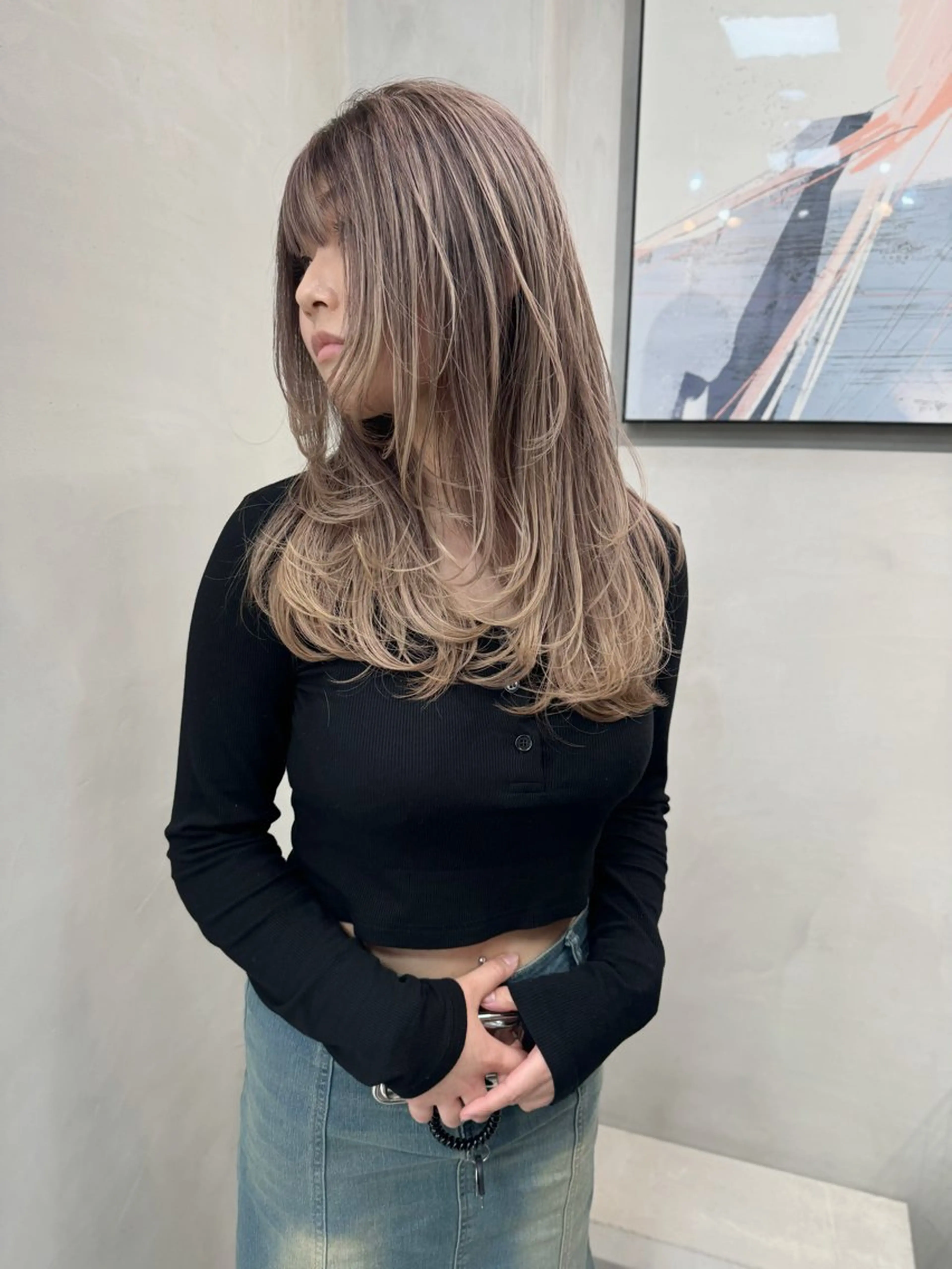 カラー バレイヤージュ ヘアカラー ダメージレスブリーチ 専門美容師/クワさんのヘアスタイル