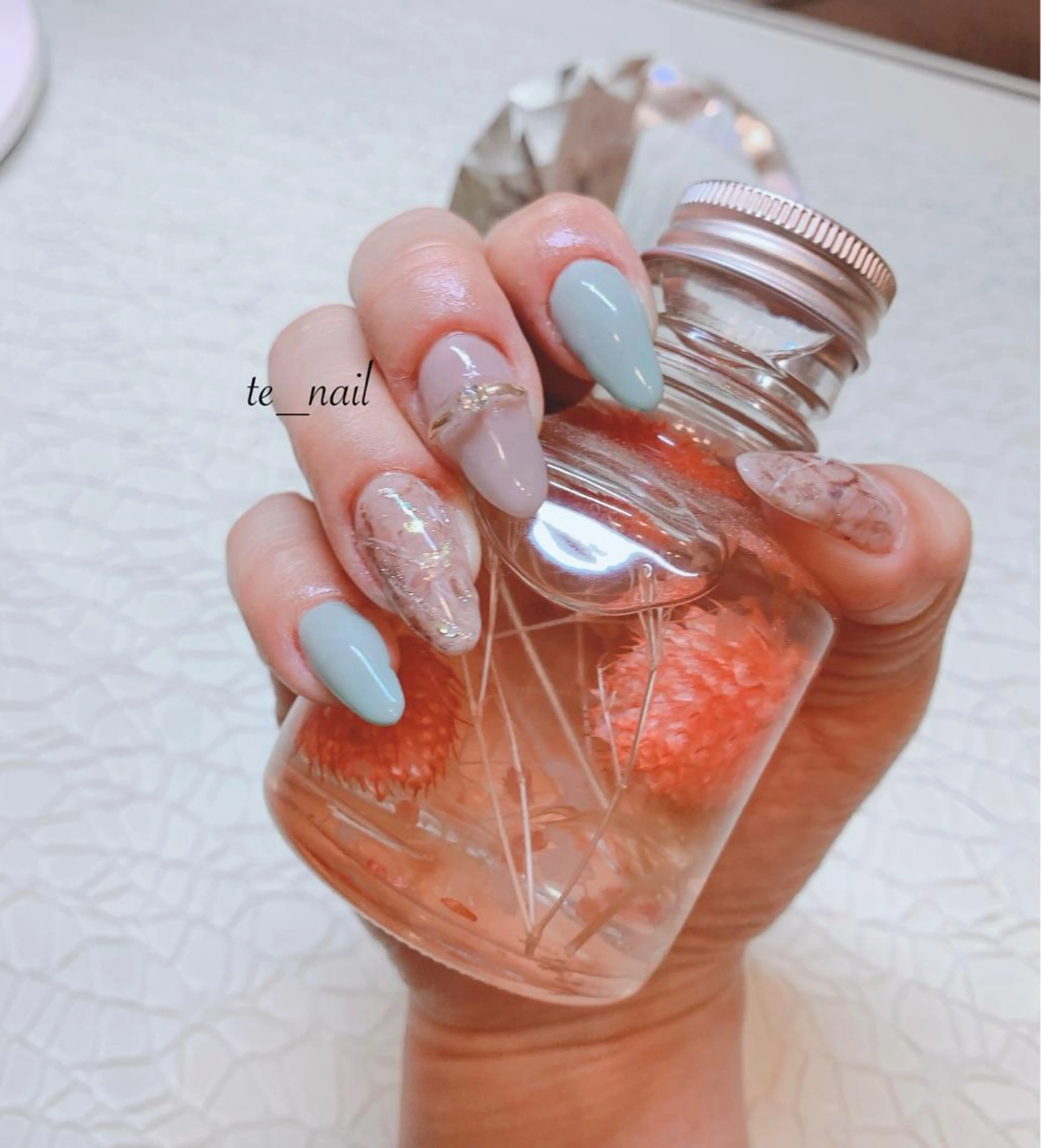 ネイル アートネイル ミラーネイル ニュアンスネイル ｔe_ nailのネイルデザイン