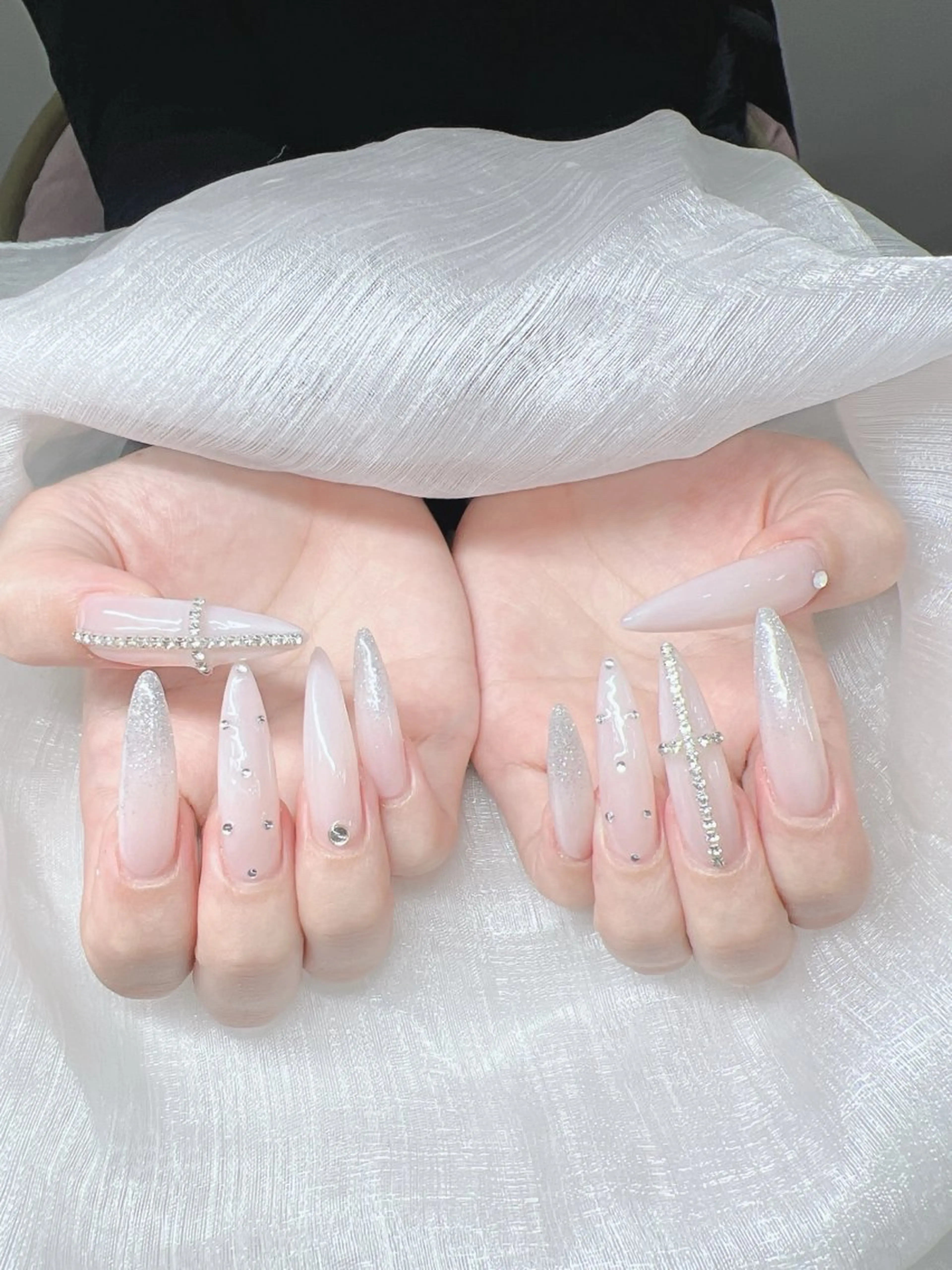 ネイル ハンドネイル Lee Nails チップ長さだし専門店のネイルデザイン