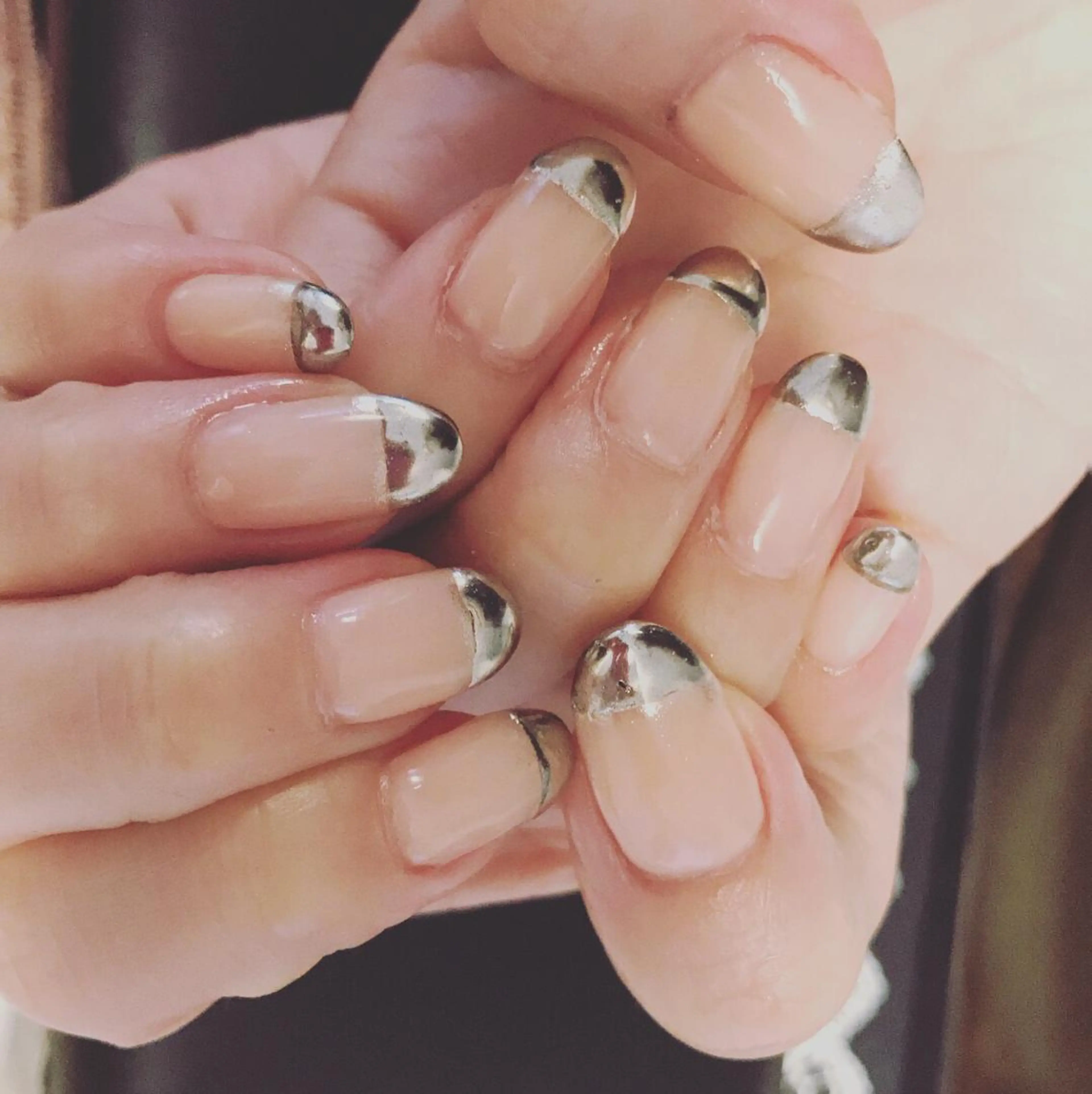 ネイル フラッシュネイル フットネイル フレンチネイル ジェルネイル ガラスフレンチ brilliant s.kのネイルデザイン