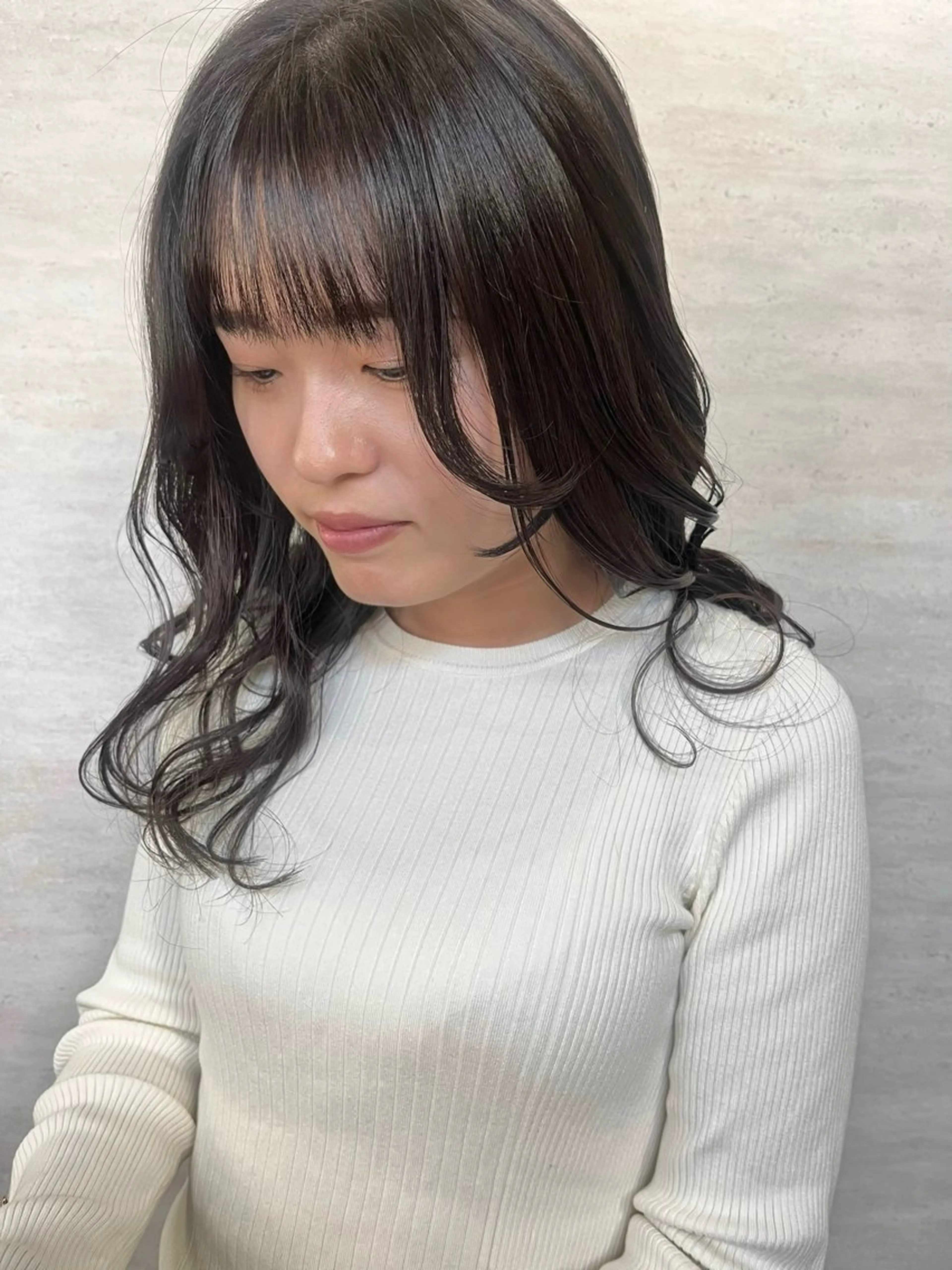 ミディアム カラー ヘアアレンジ カット ヘアカラー 駅チカ【ali'i】 アリイ花崎友美☘のヘアスタイル