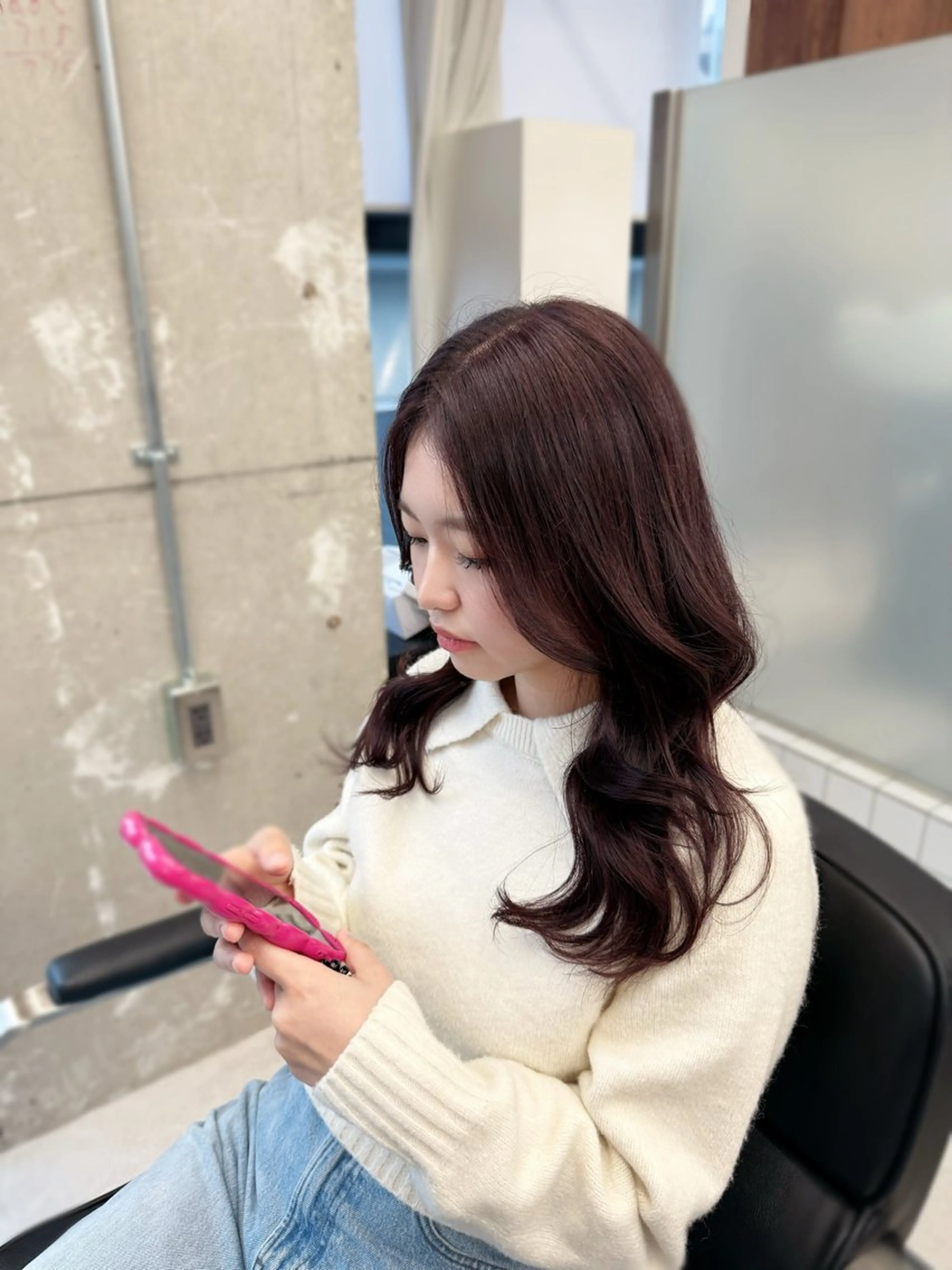 ロング カラー ヘアアレンジ カット ヘアカラー トリートメント 縮毛矯正+モテカラー 🎀✨mihoのヘアスタイル